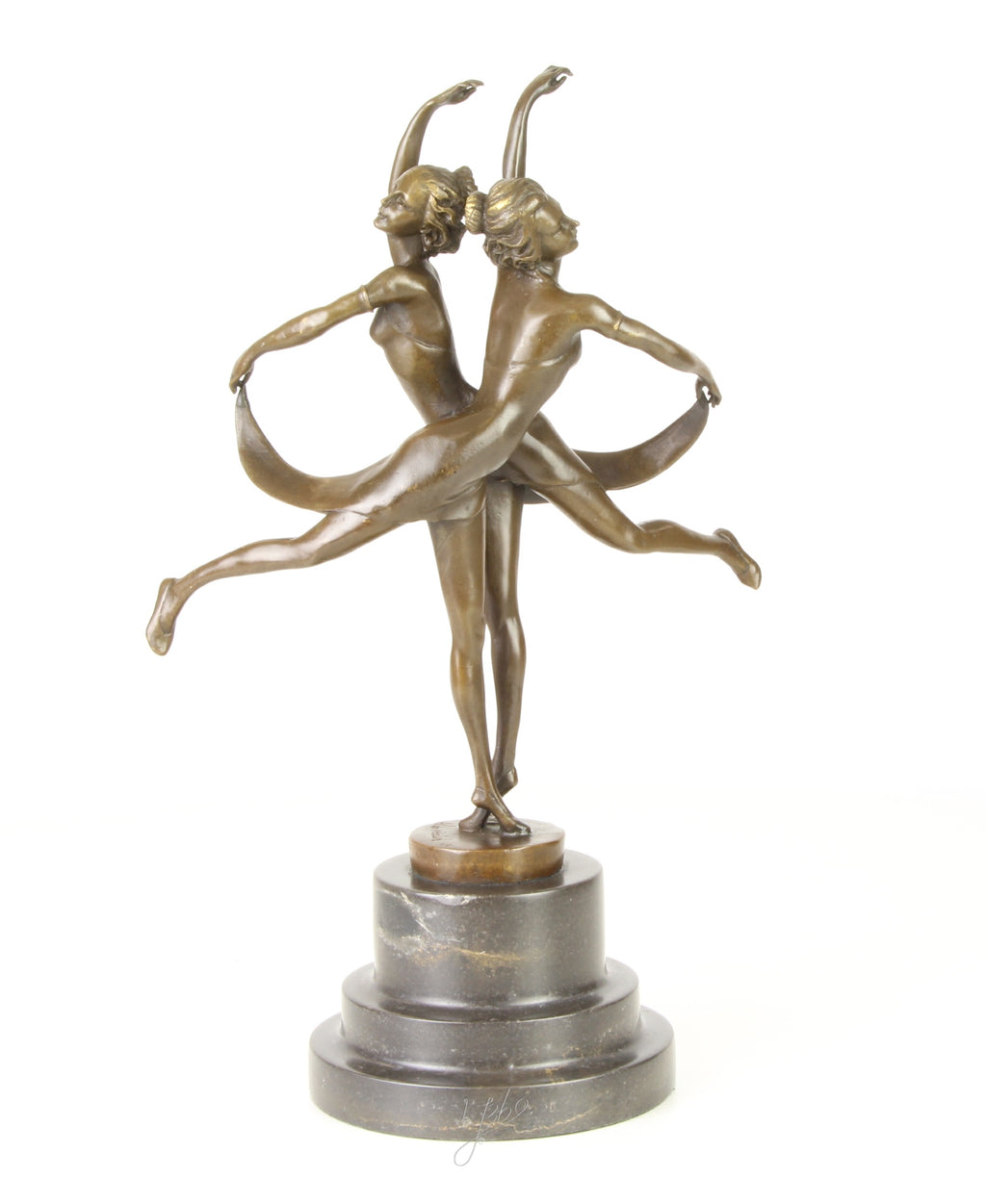 Dansende zusters – Bronzen beeld – 35,8 cm