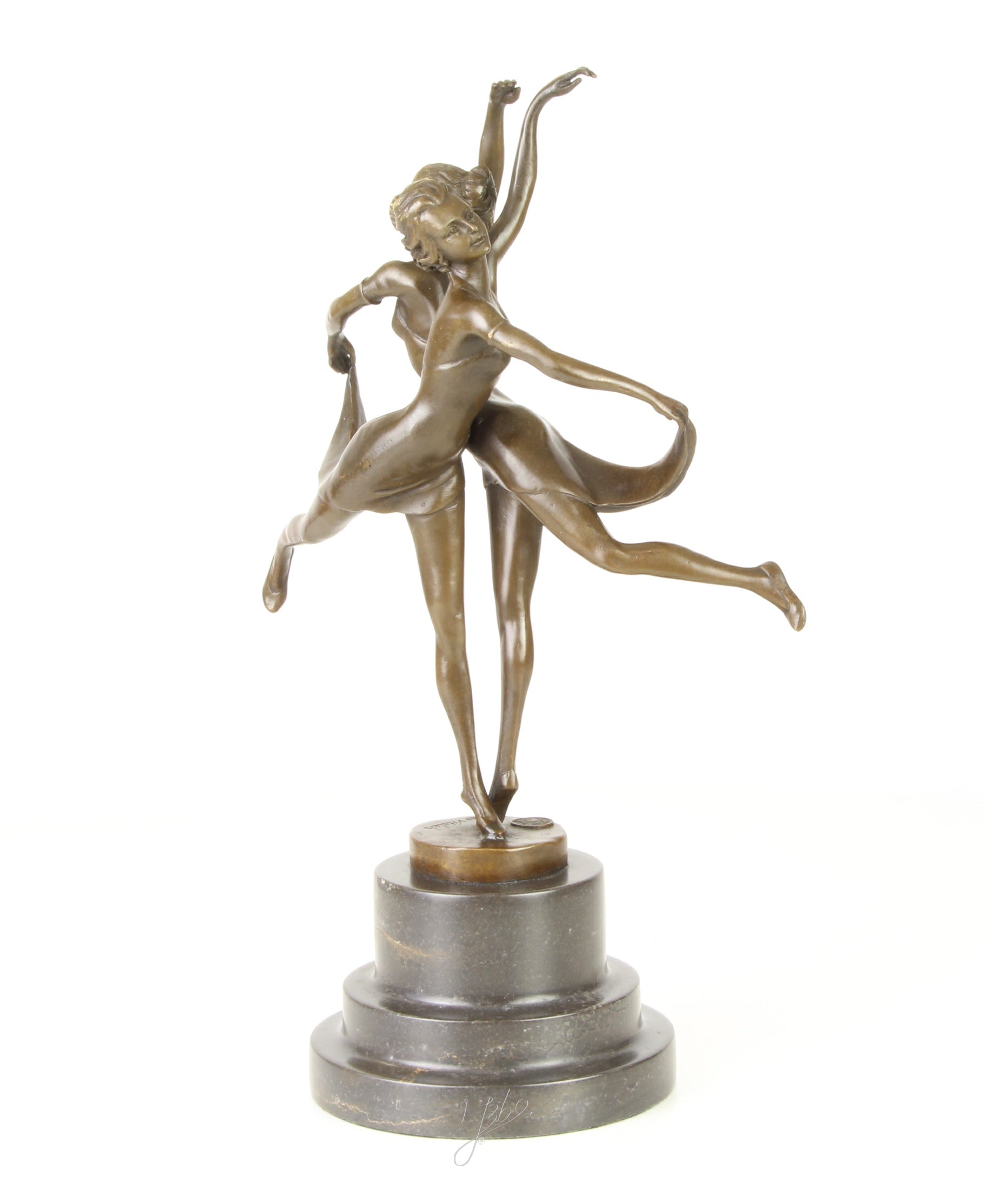 Dansende zusters – Bronzen beeld – 35,8 cm