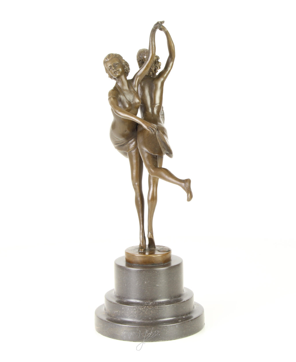 Dansende zusters – Bronzen beeld – 35,8 cm