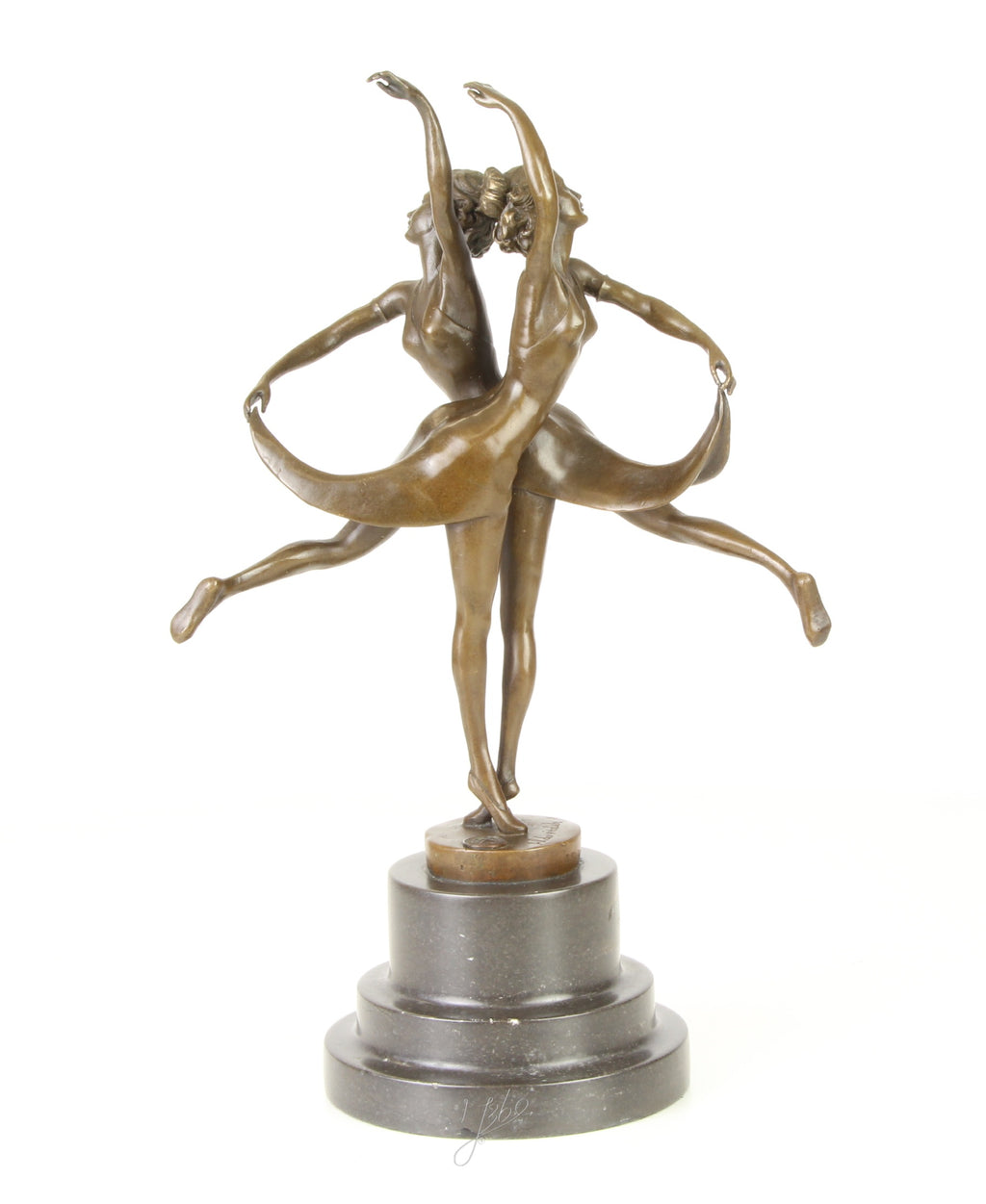 Dansende zusters – Bronzen beeld – 35,8 cm