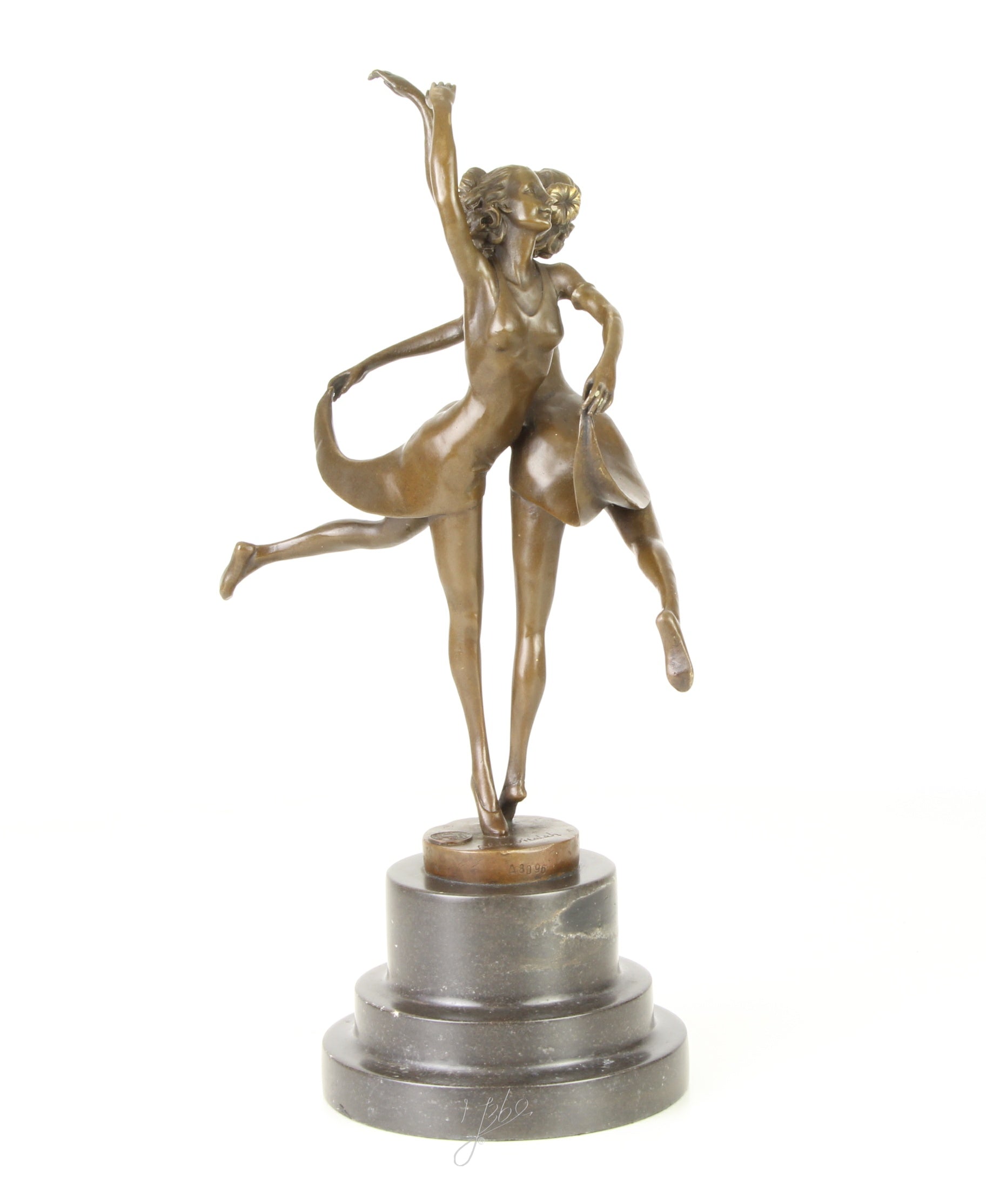Dansende zusters – Bronzen beeld – 35,8 cm