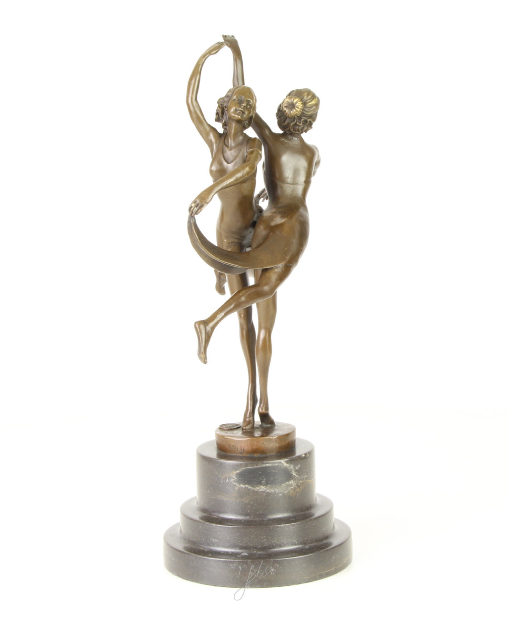 Dansende zusters – Bronzen beeld – 35,8 cm
