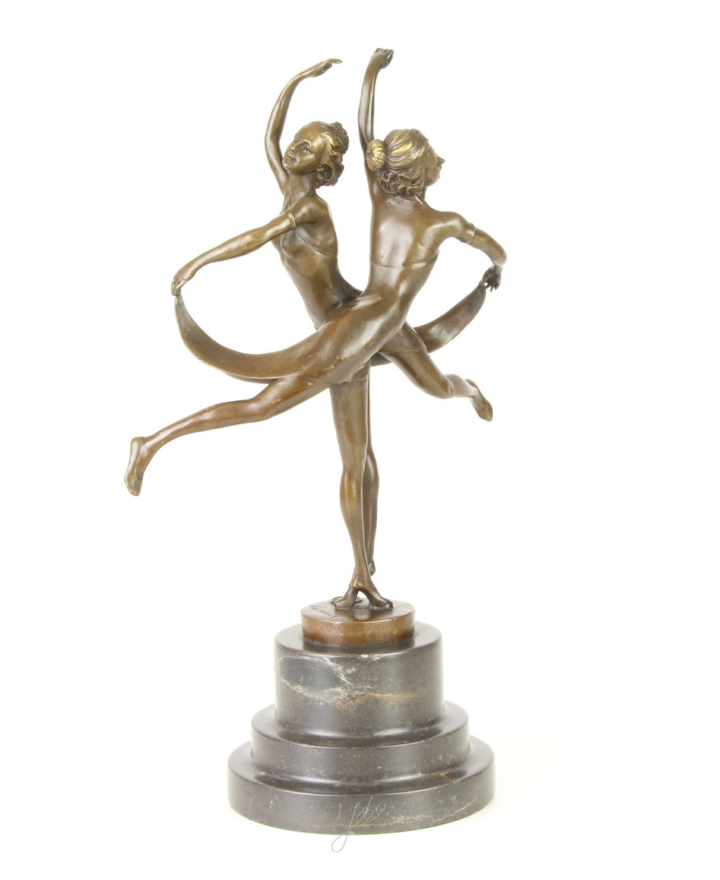 Dansende zusters – Bronzen beeld – 35,8 cm