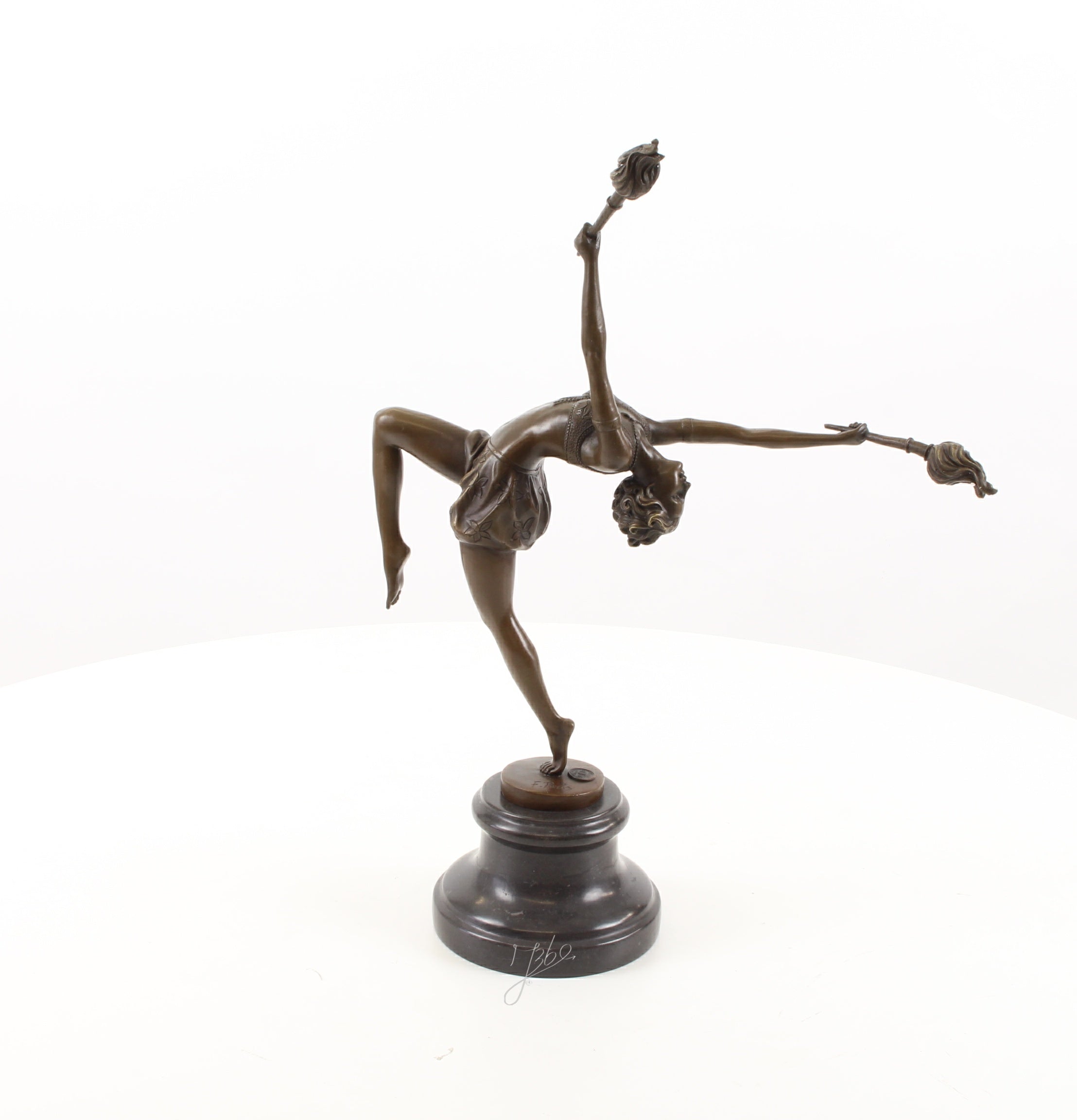 Vlammen danseres – Bronzen sculptuur – 42,9 cm
