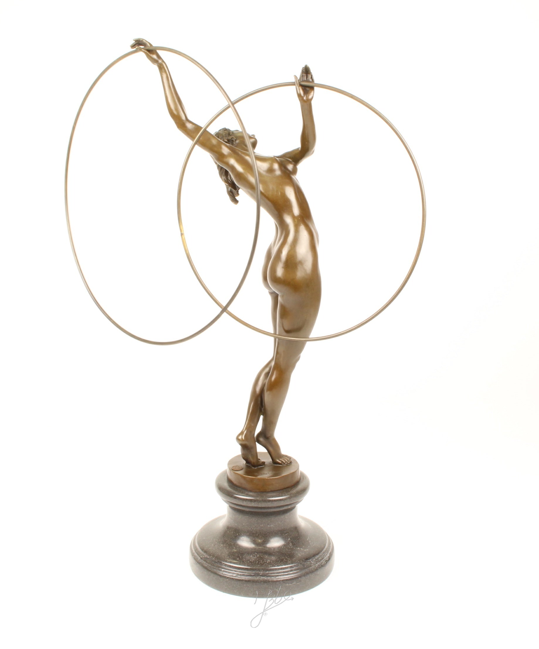 Hoepeldanseres – Bronzen sculptuur – 69,2 cm