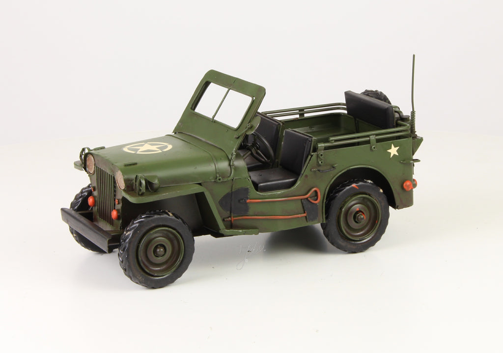 Legerjeep – Blikmodel miniatuur – 29,1 cm