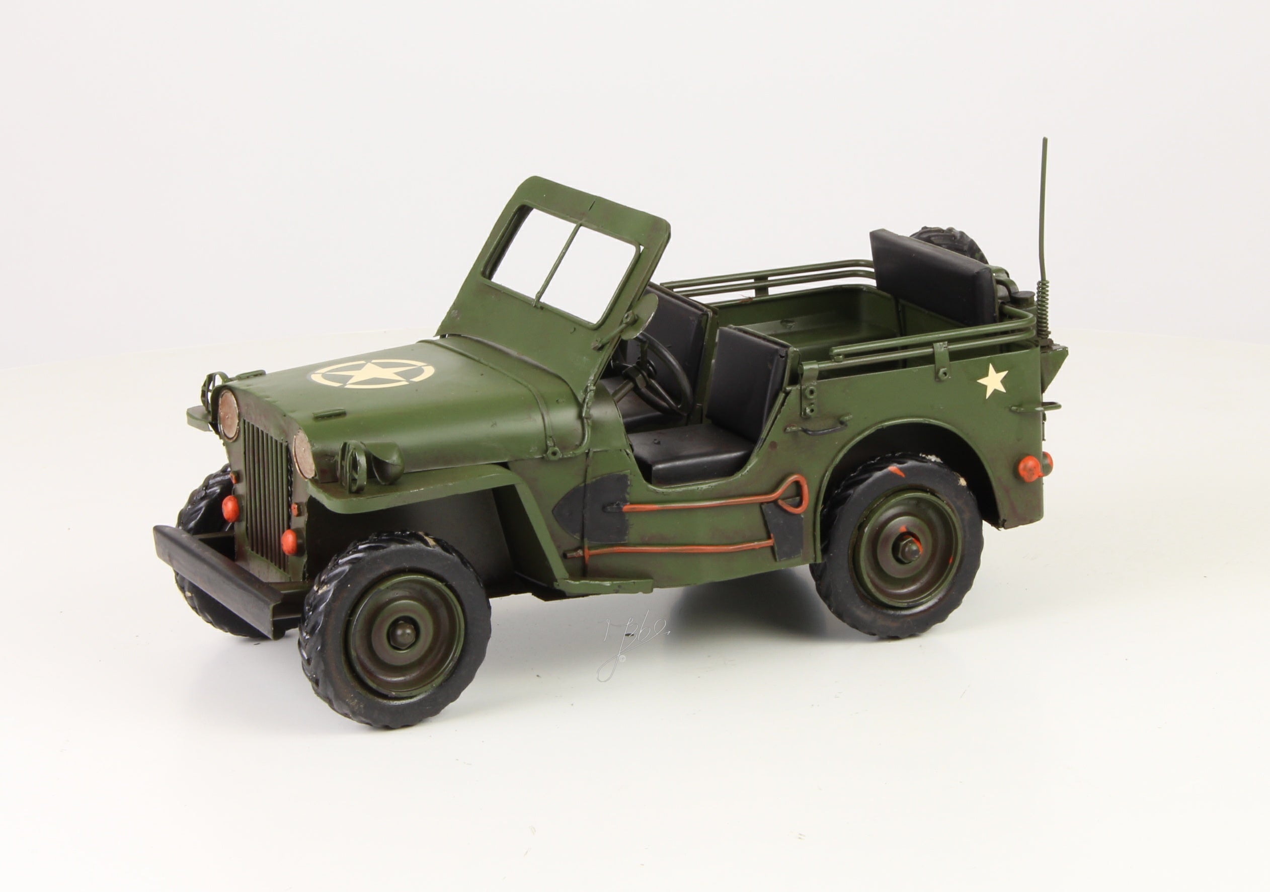 Legerjeep – Blikmodel miniatuur – 29,1 cm