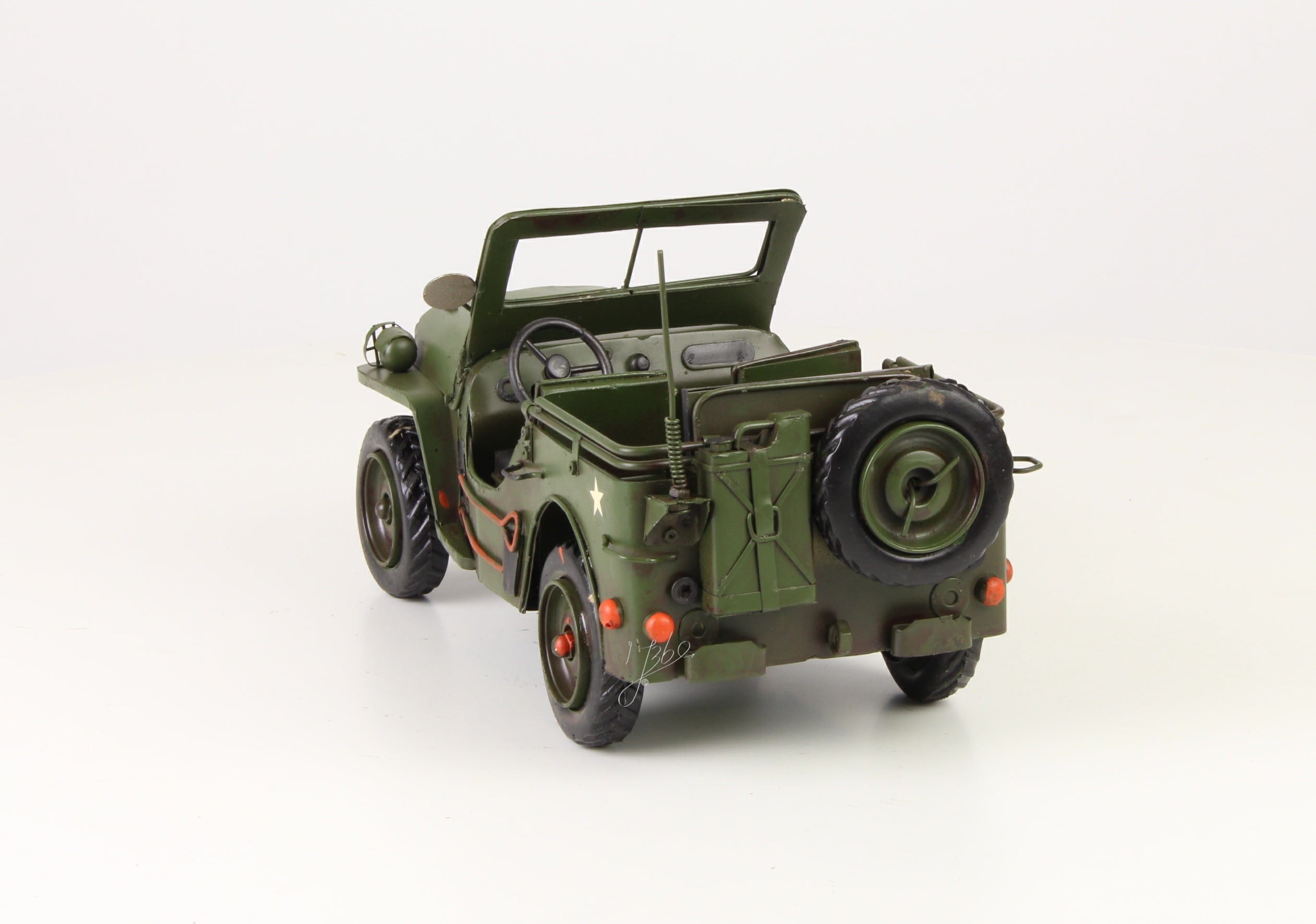 Legerjeep – Blikmodel miniatuur – 29,1 cm