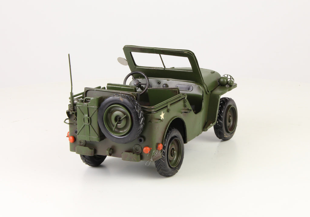 Legerjeep – Blikmodel miniatuur – 29,1 cm