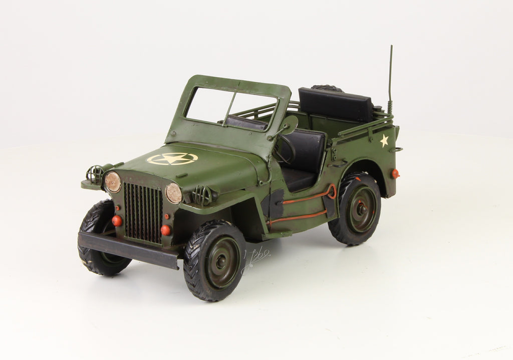Legerjeep – Blikmodel miniatuur – 29,1 cm