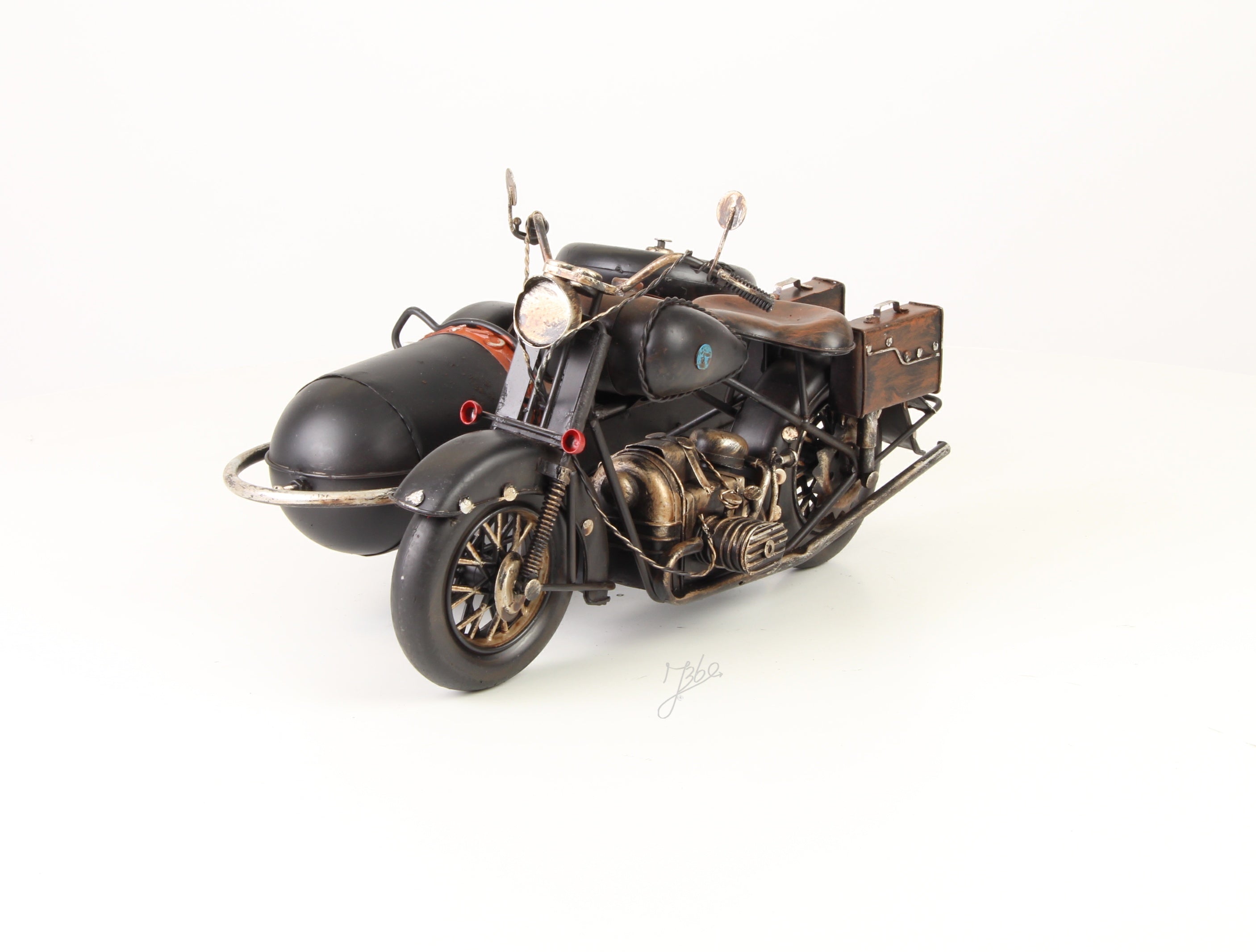 Motor met zijspan – Blikmodel – 32,1 cm