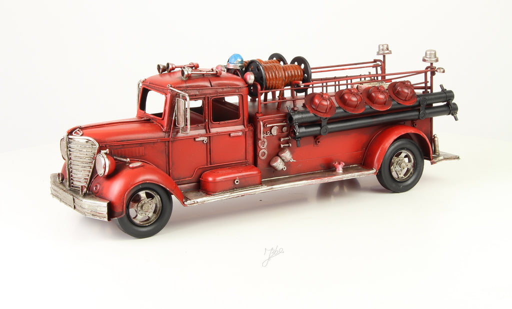 Blikken brandweerwagen model