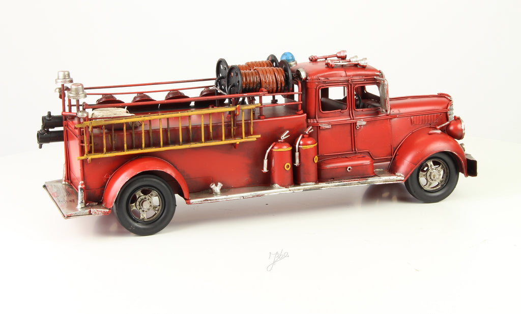 Blikken brandweerwagen model