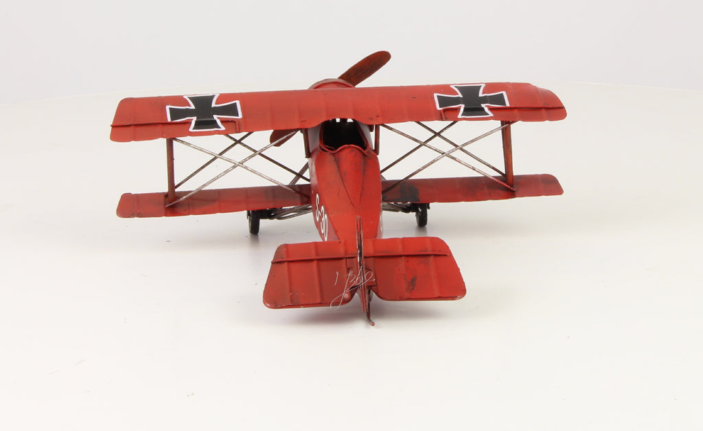 Red Baron biplane – Blikmodel – 25 cm