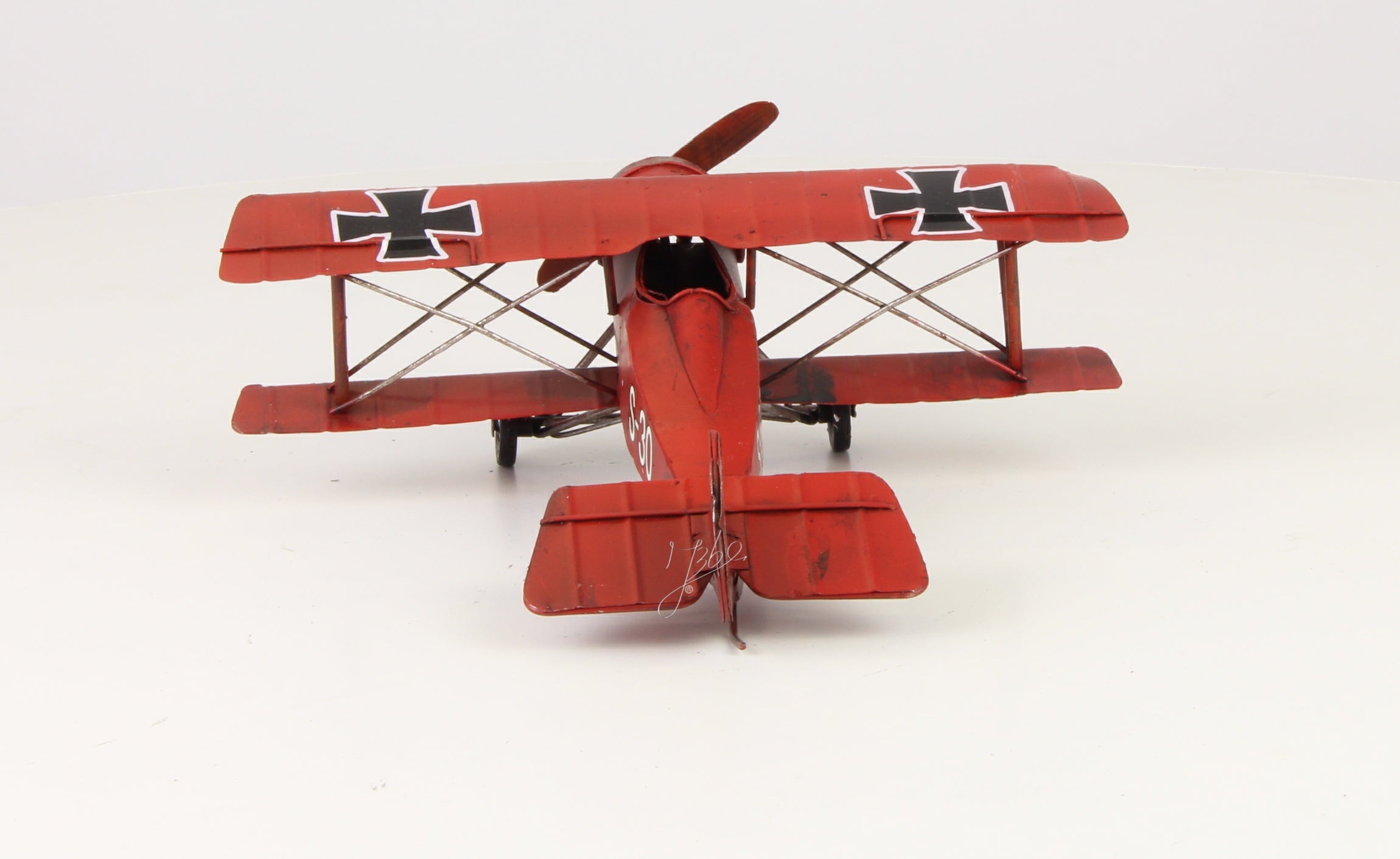 Red Baron biplane – Blikmodel – 25 cm