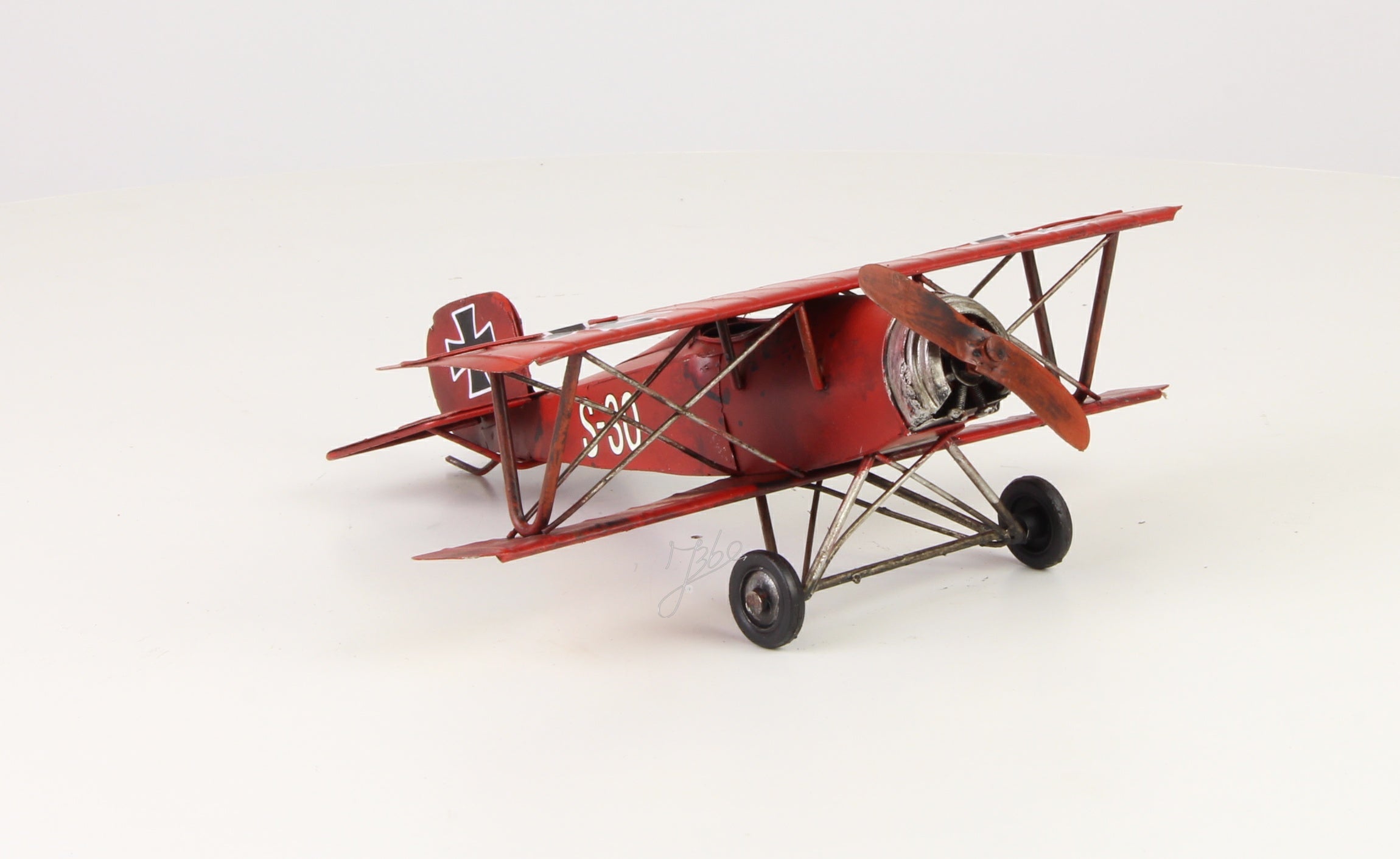 Red Baron biplane – Blikmodel – 25 cm