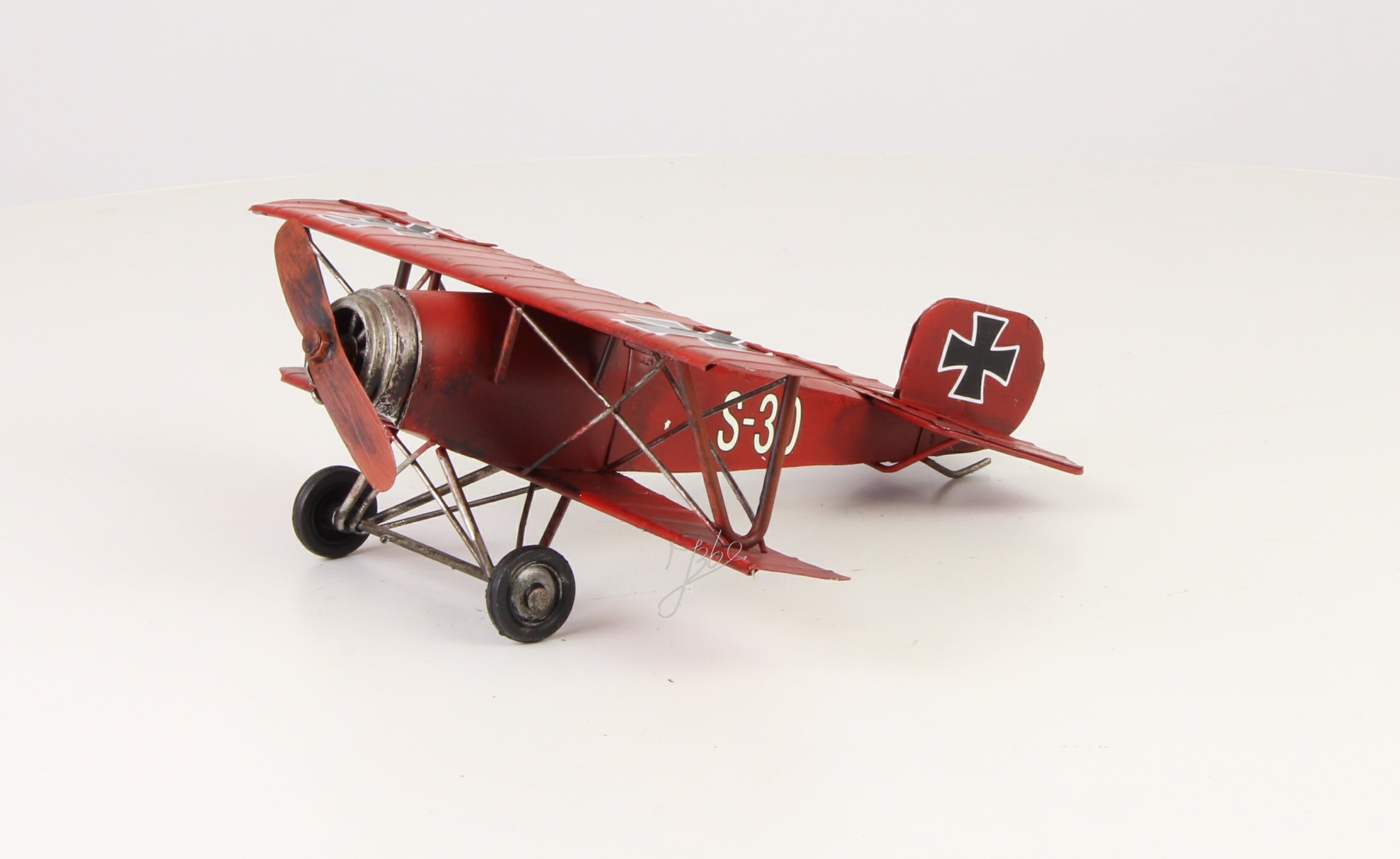 Red Baron biplane – Blikmodel – 25 cm