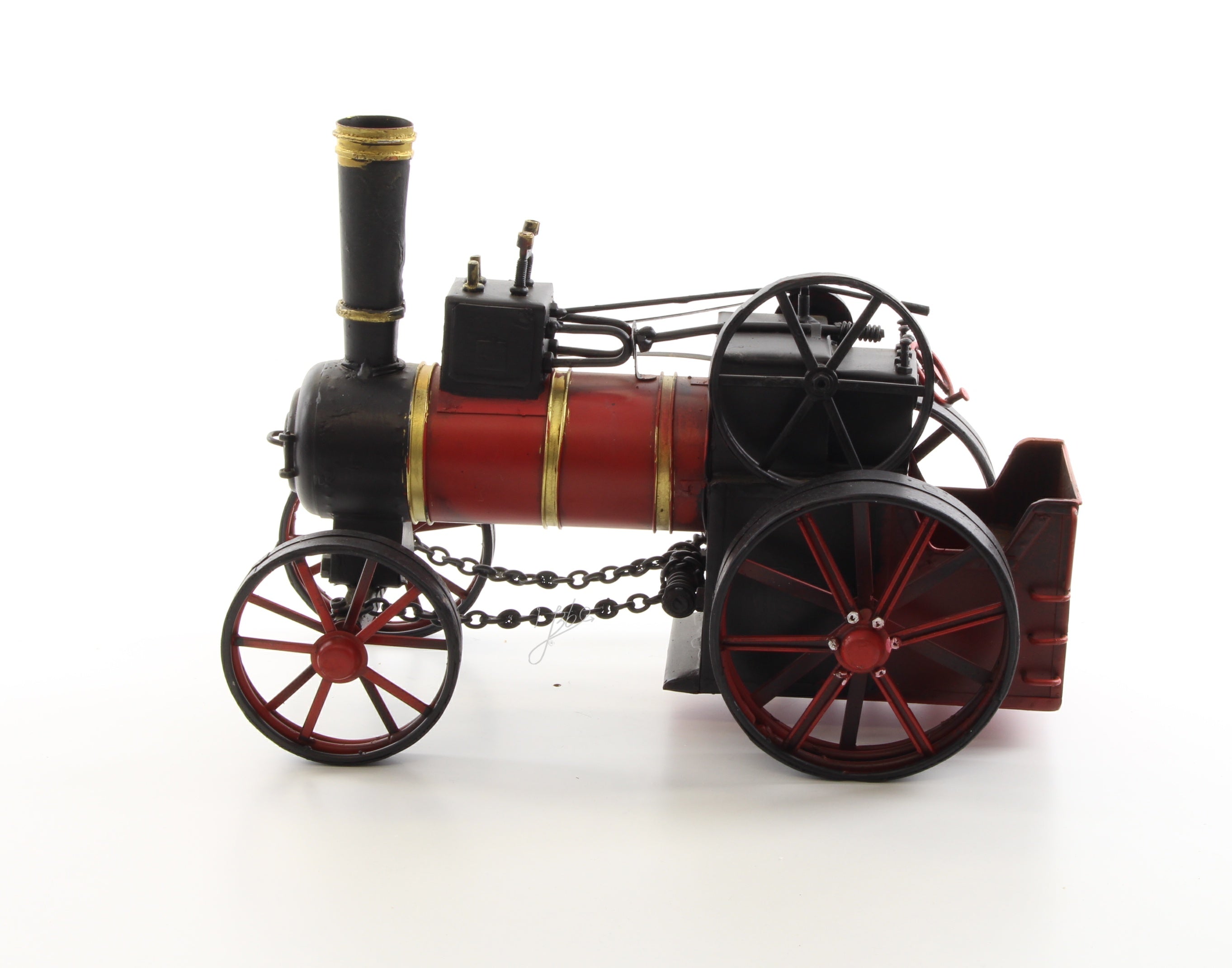 Blikken stoomtrein model – rood/zwart