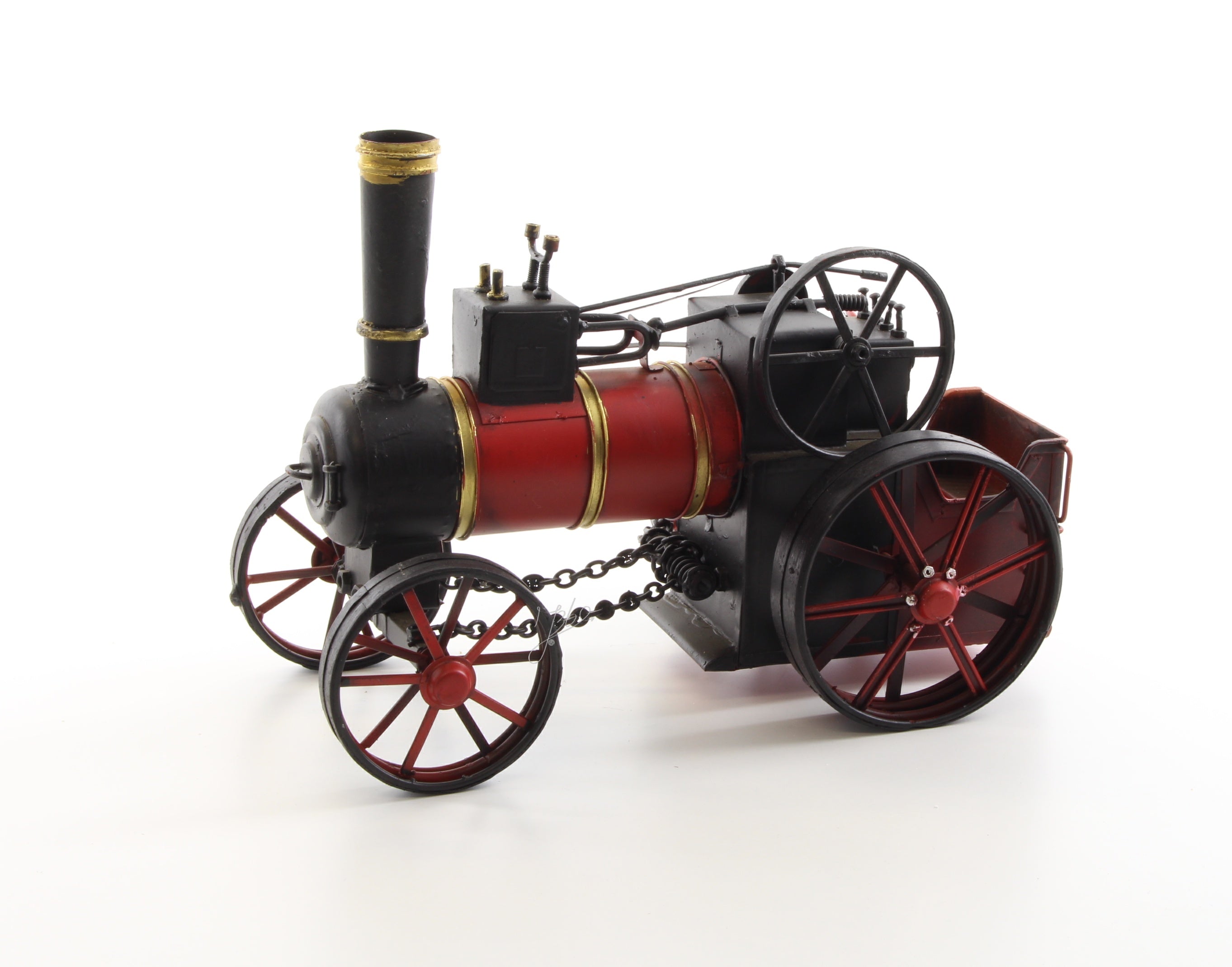 Blikken stoomtrein model – rood/zwart