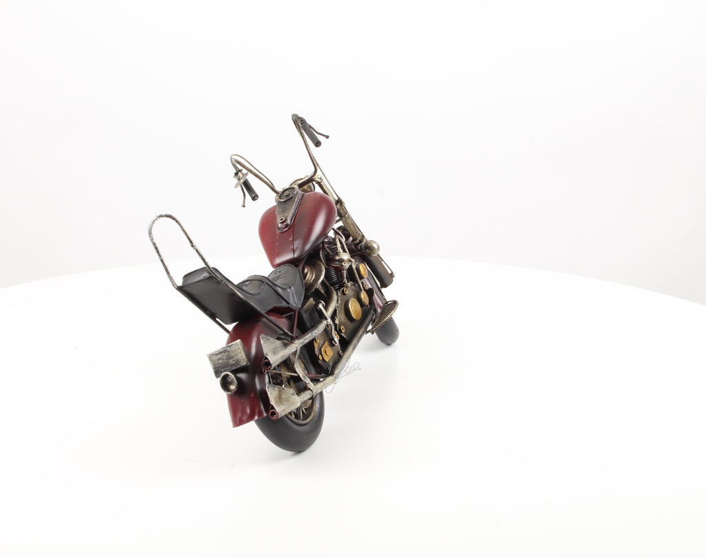 Motorfiets – Blikmodel bordeaux – 41,3 cm