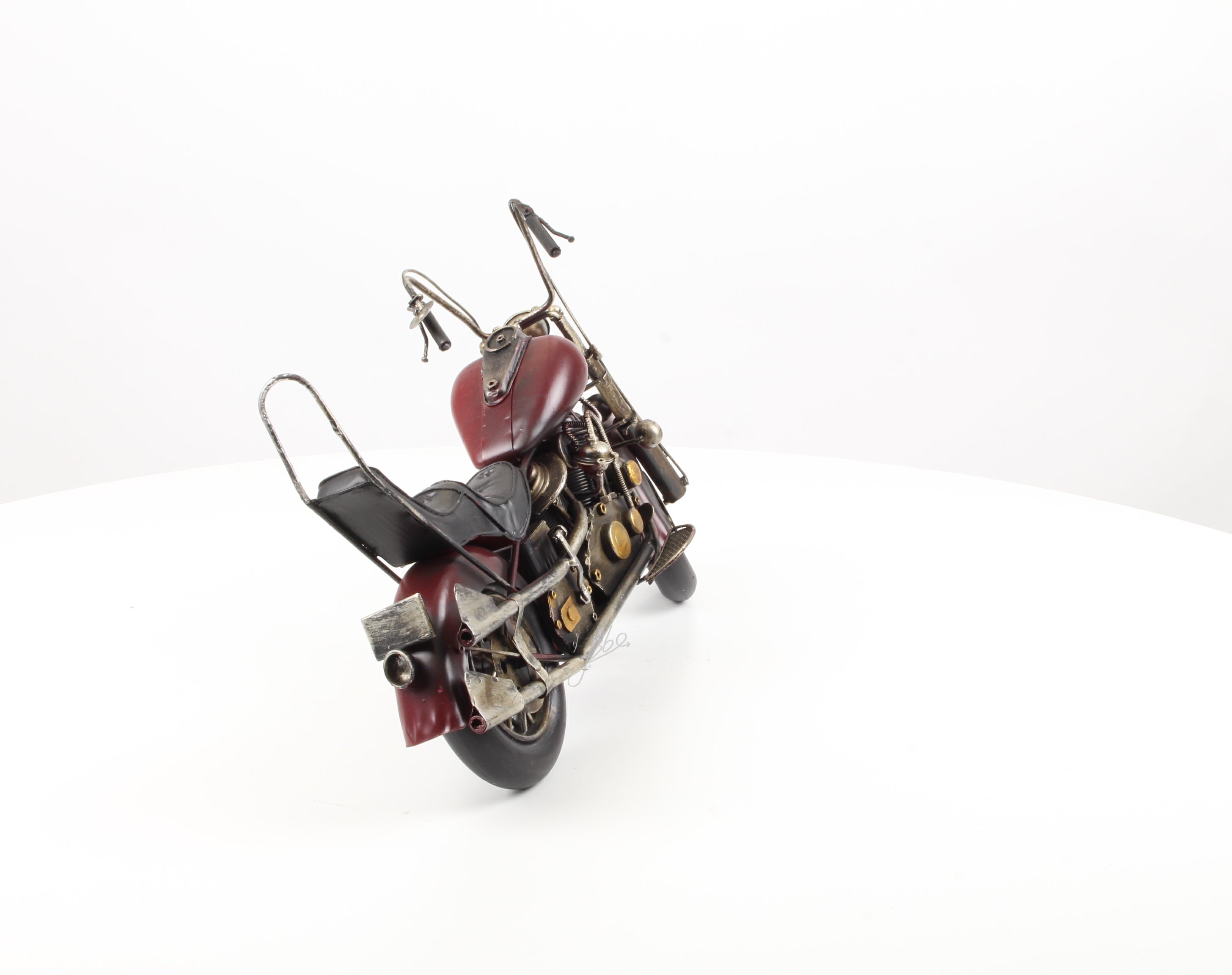 Motorfiets – Blikmodel bordeaux – 41,3 cm