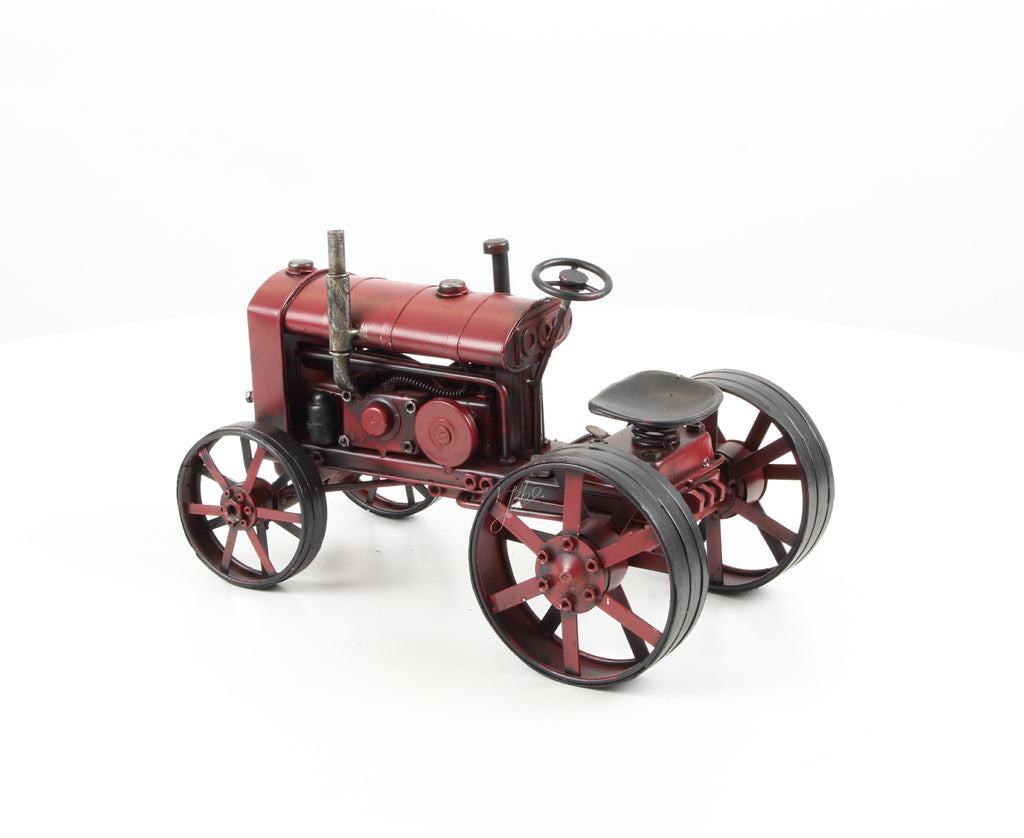 Tractor – Blikmodel rood – 16,5 cm