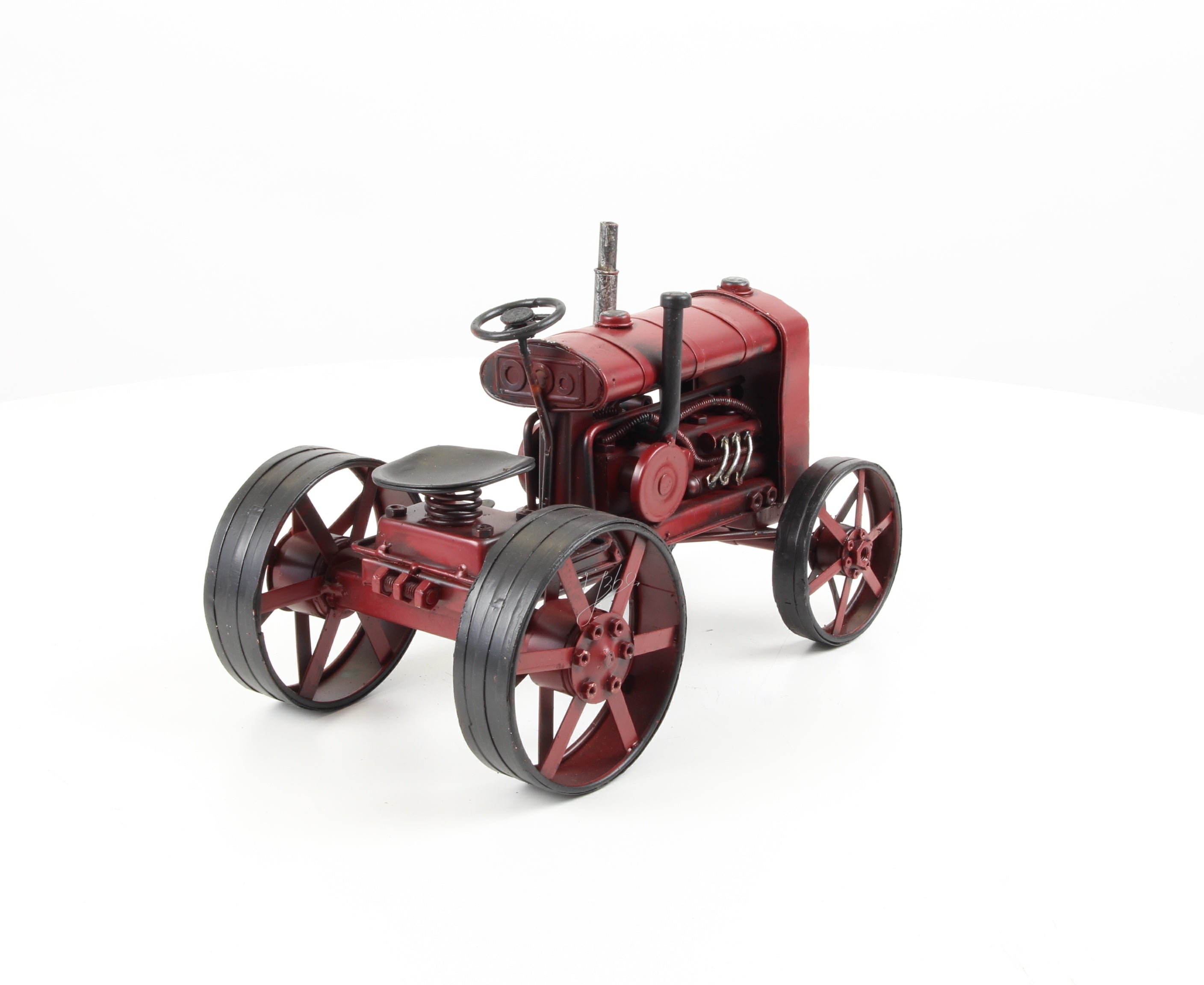 Tractor – Blikmodel rood – 16,5 cm