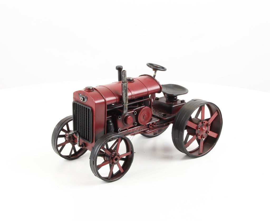 Tractor – Blikmodel rood – 16,5 cm