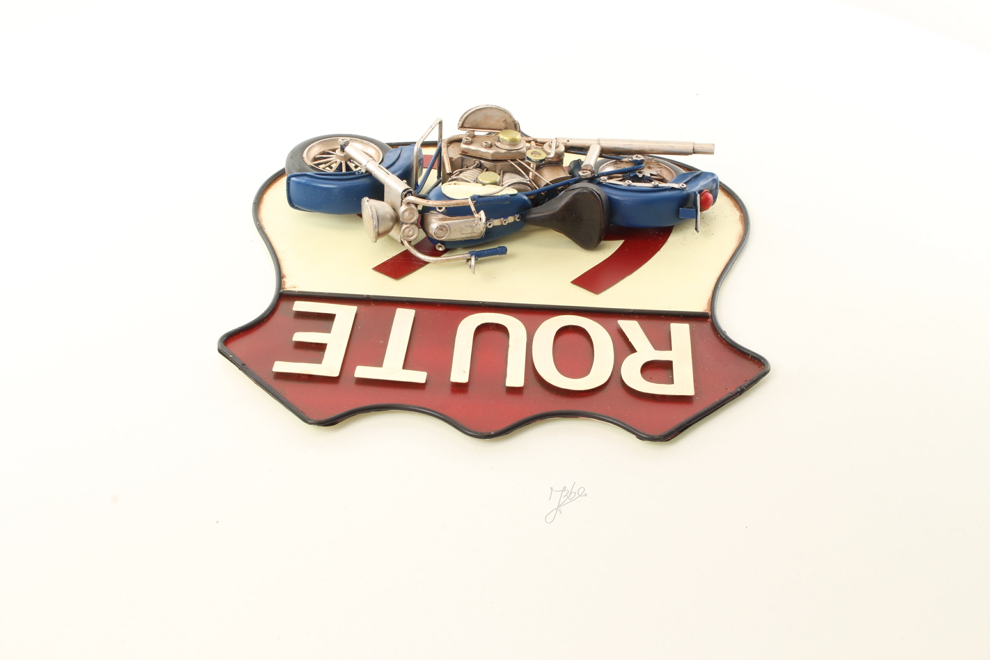 Route 66 wandplaat – Blik 3D – 33 cm