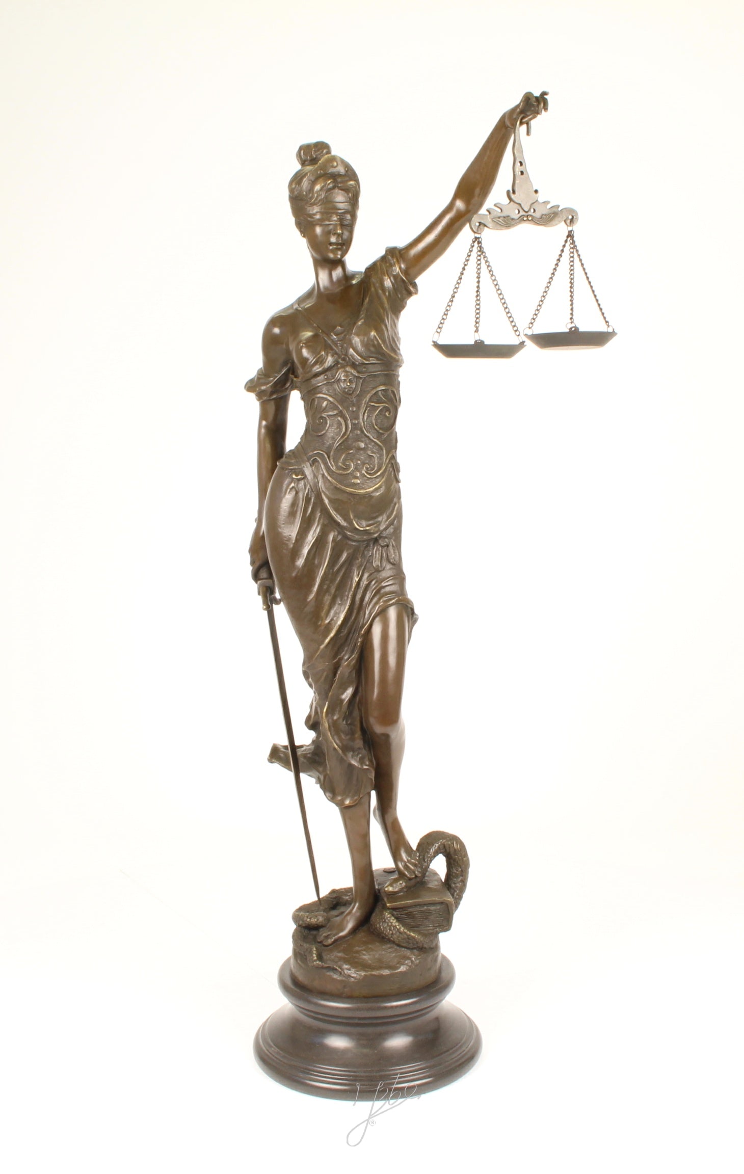 Vrouwe Justitia – Bronzen beeld – 98,4 cm