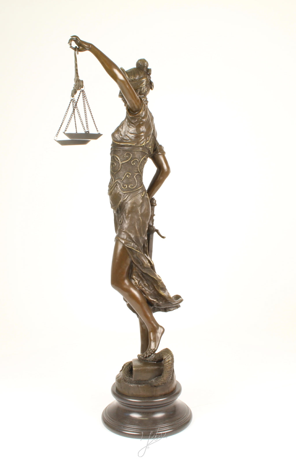 Vrouwe Justitia – Bronzen beeld – 98,4 cm