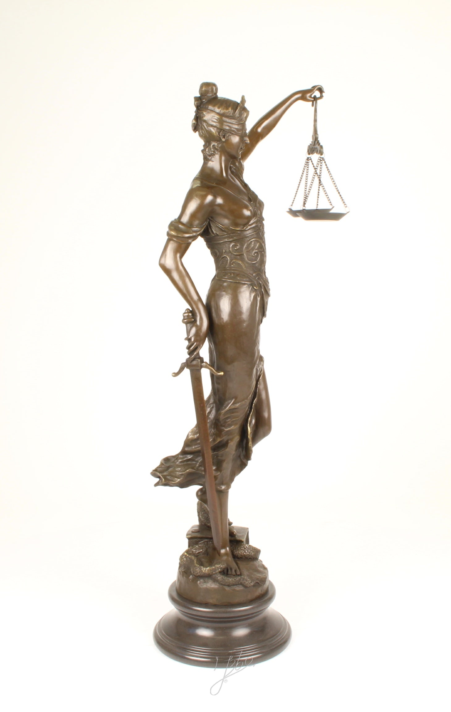 Vrouwe Justitia – Bronzen beeld – 98,4 cm