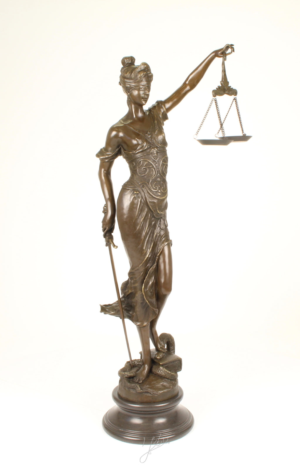 Vrouwe Justitia – Bronzen beeld – 98,4 cm