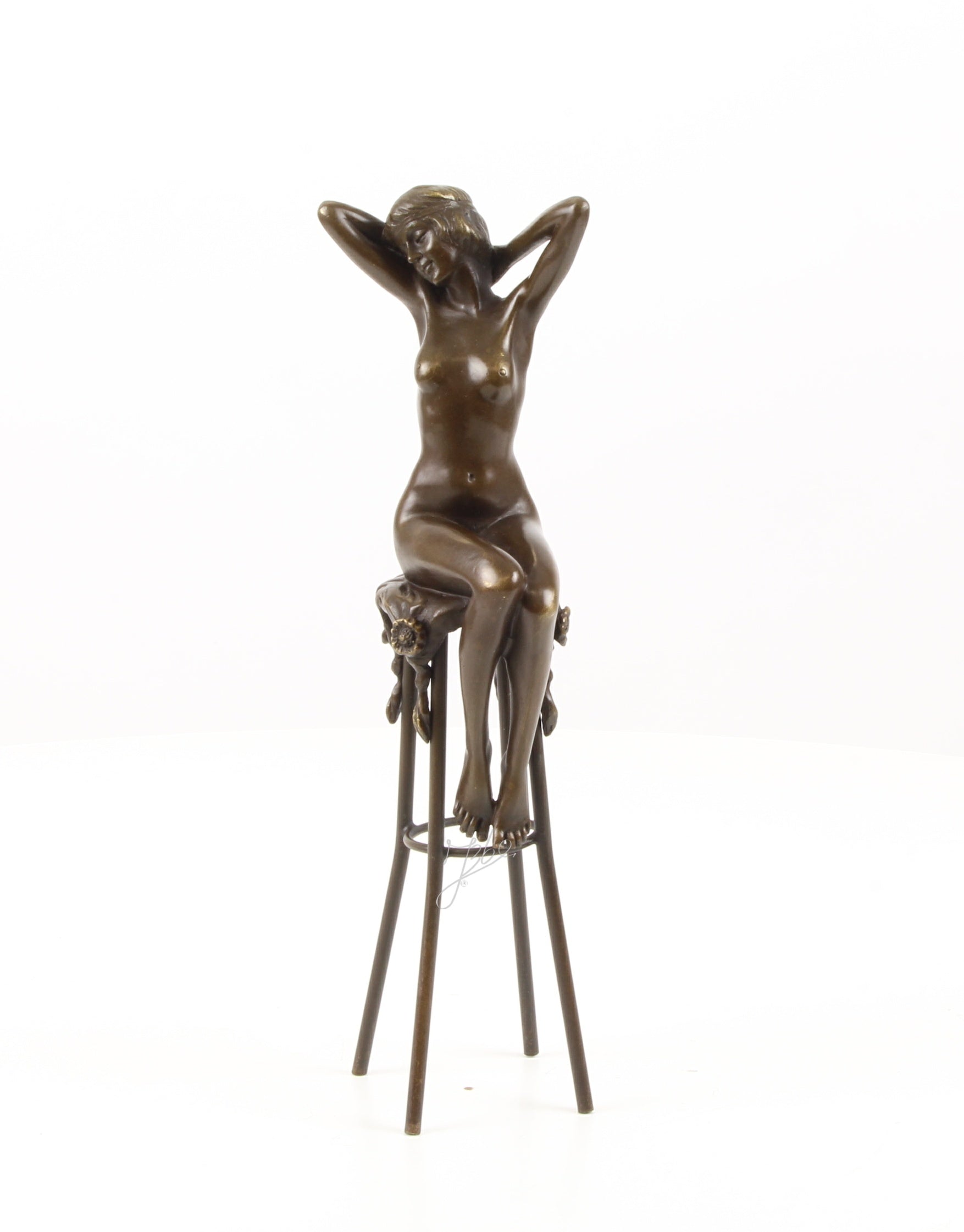 Bronzen sculptuur ‘Awakening’ – zittende vrouw