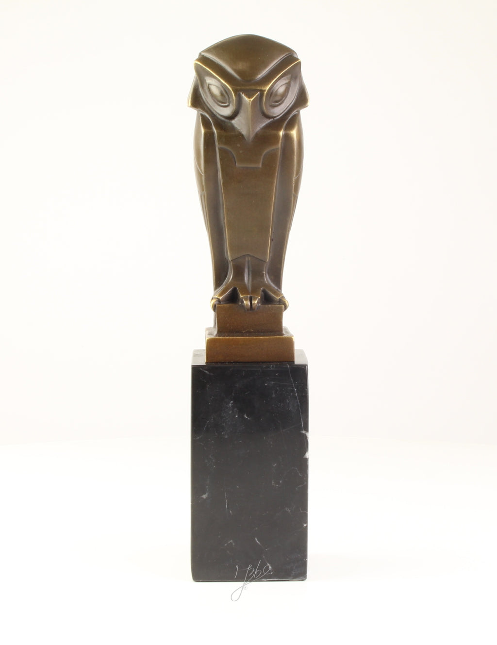 Bronzen uil sculptuur – Art Deco