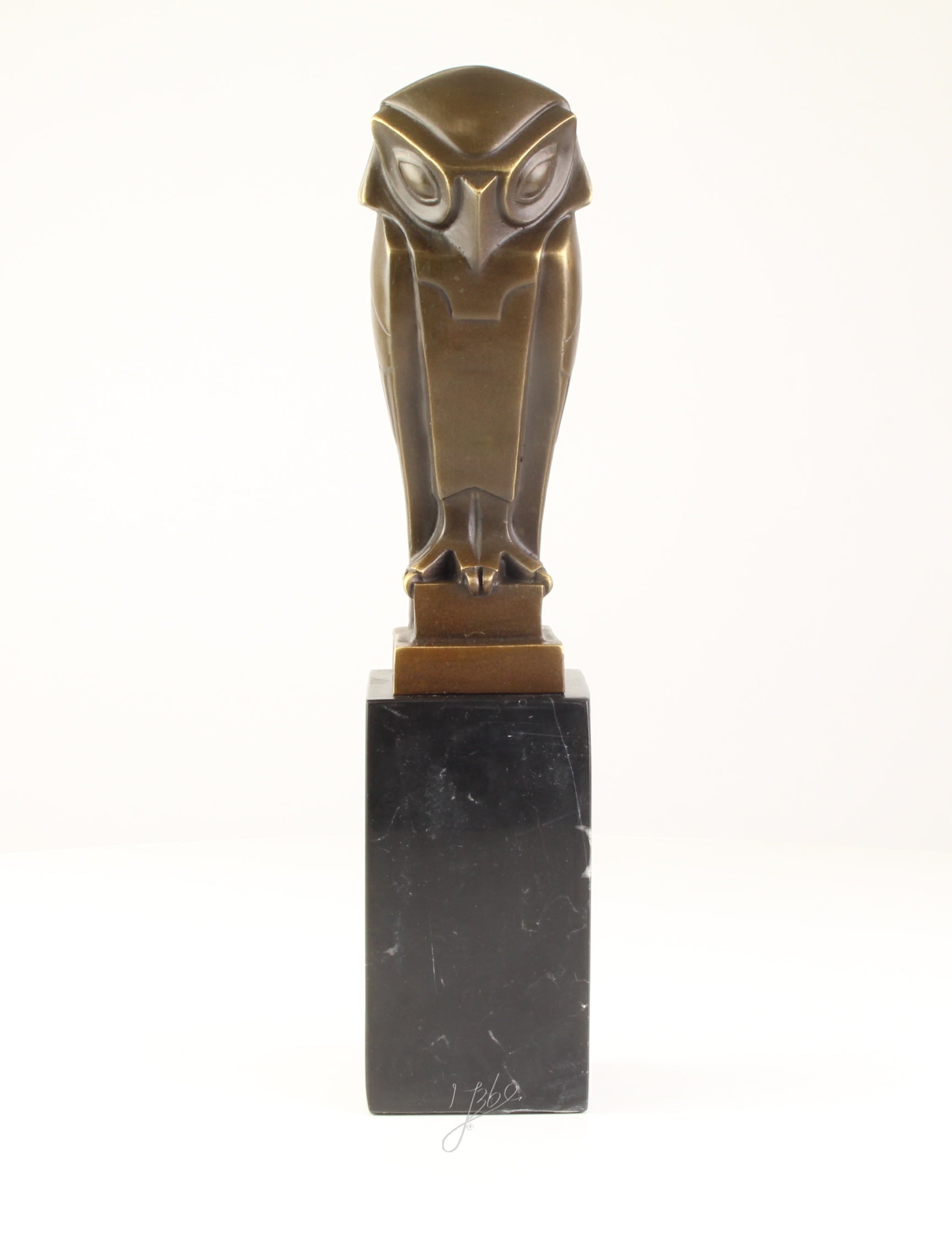 Bronzen uil sculptuur – Art Deco