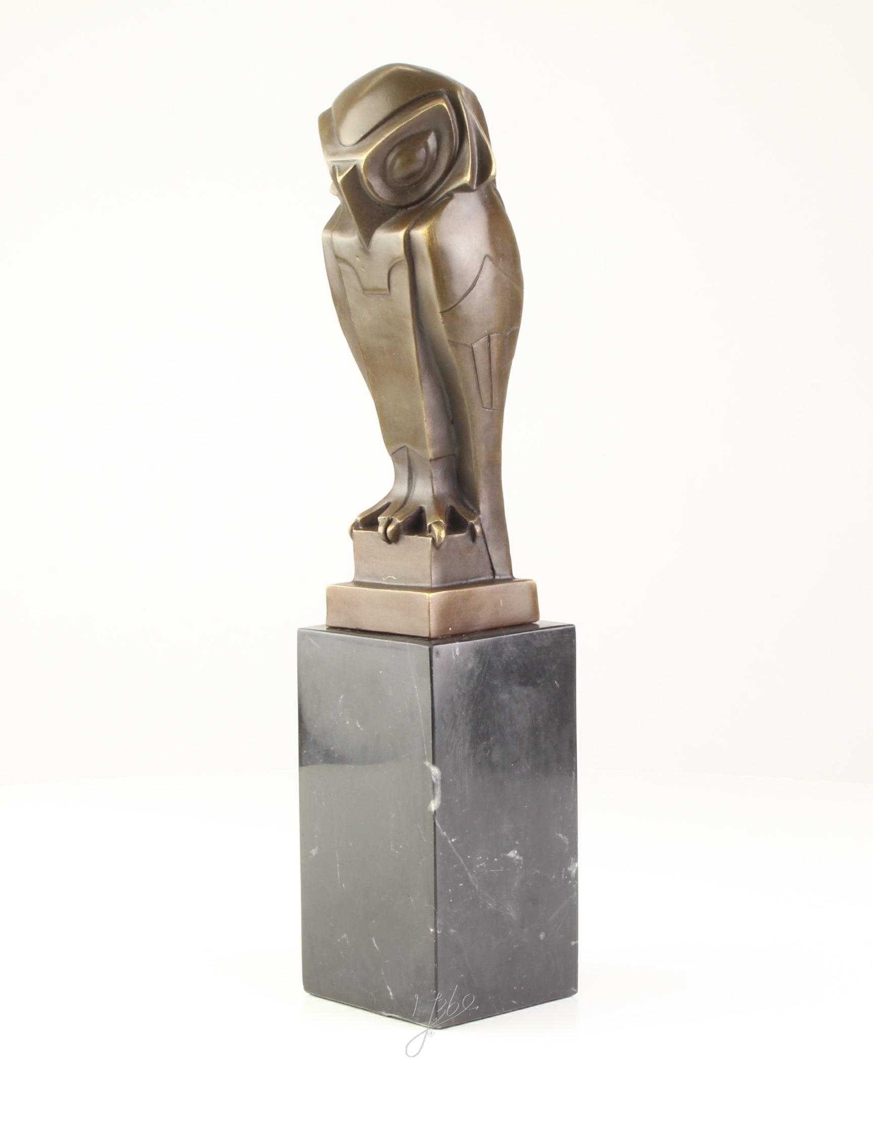 Bronzen uil sculptuur – Art Deco