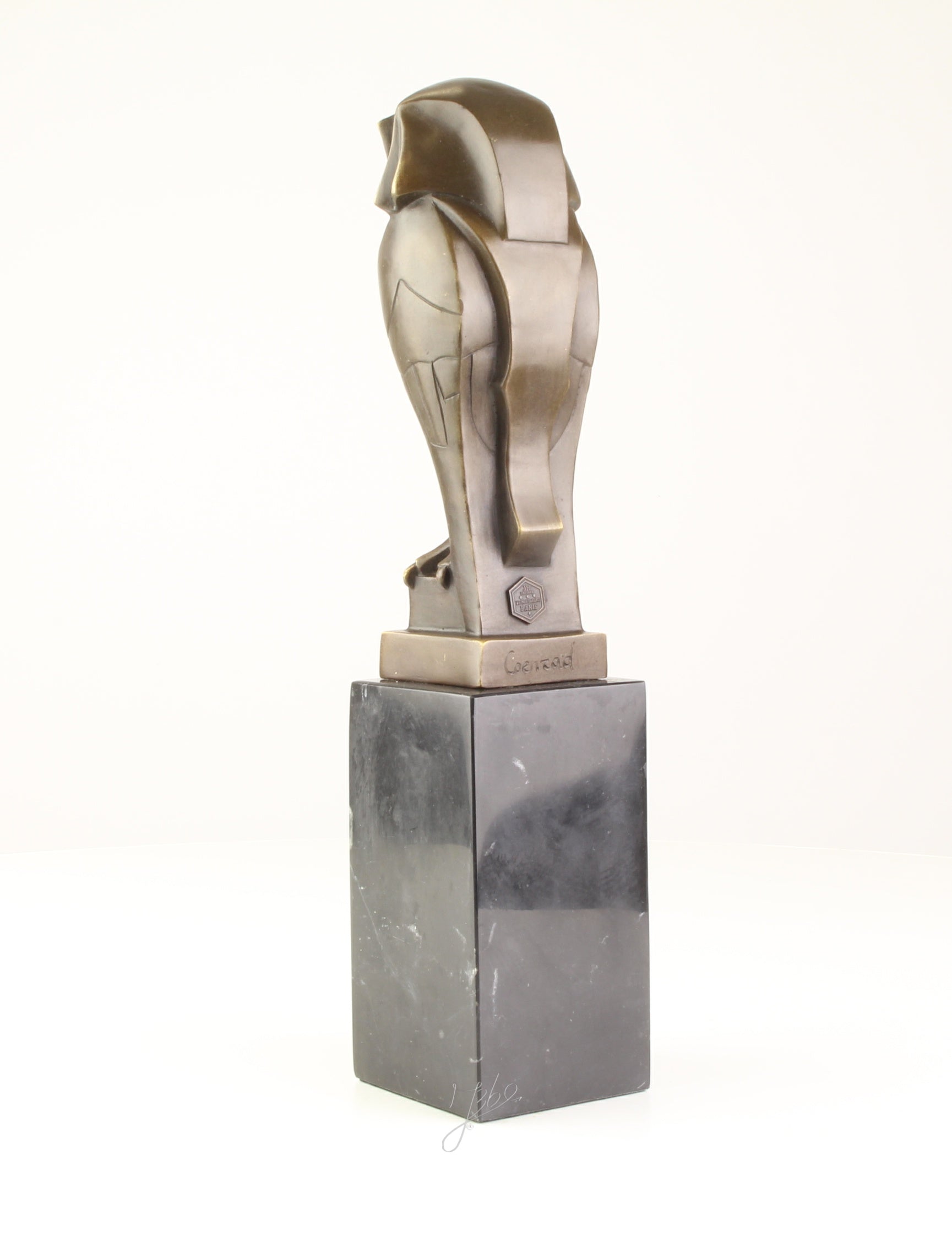 Bronzen uil sculptuur – Art Deco