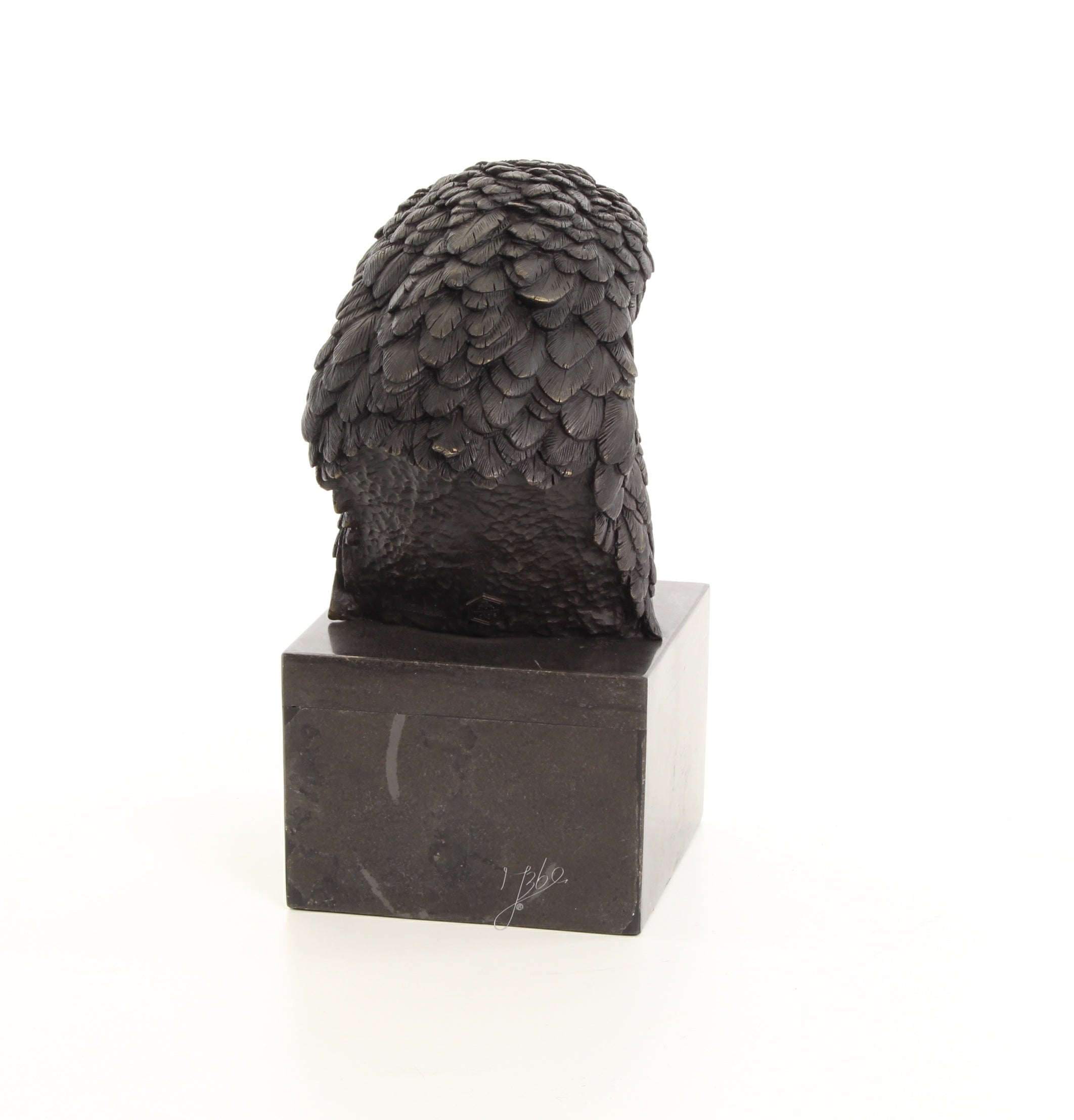 Bronzen Adelaarskop op Marmeren Sokkel