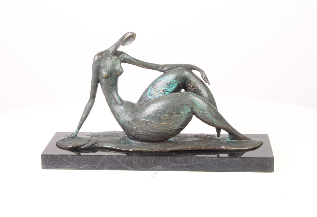 Naakte Vrouw - Bronzen sculptuur - 25 cm