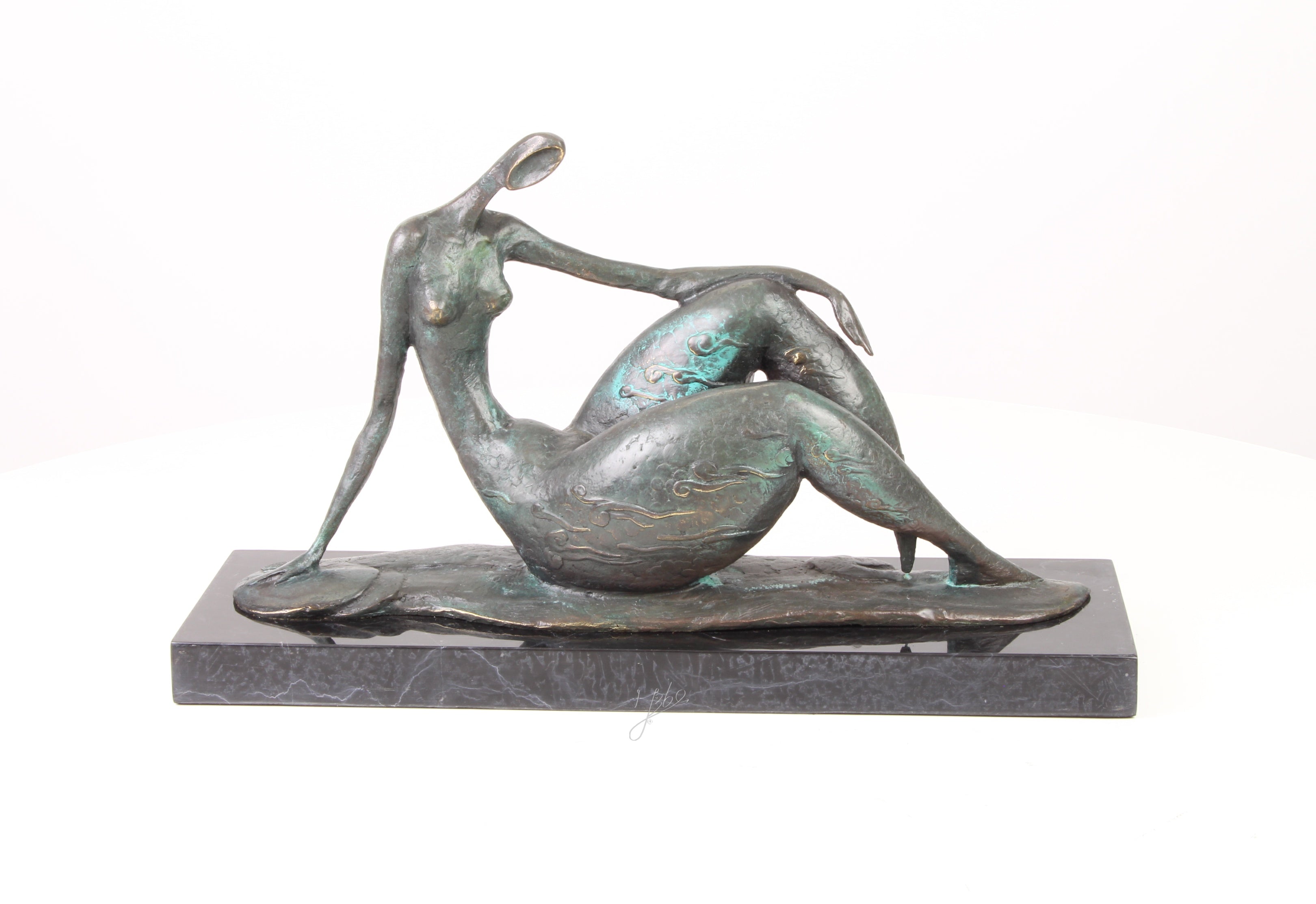 Naakte Vrouw - Bronzen sculptuur - 25 cm