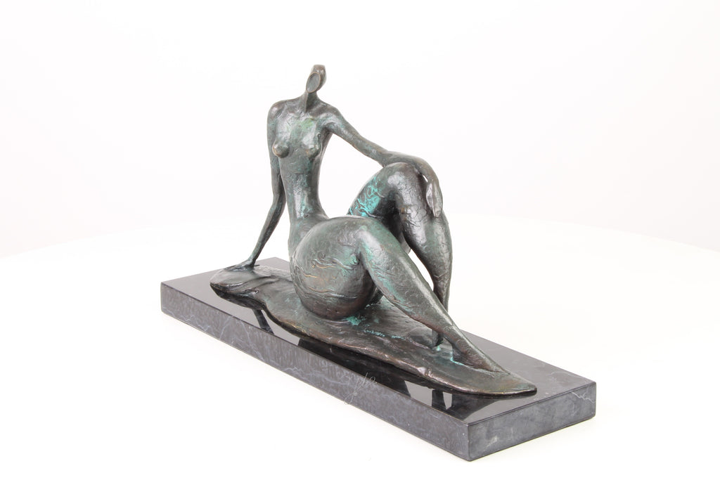 Naakte Vrouw - Bronzen sculptuur - 25 cm