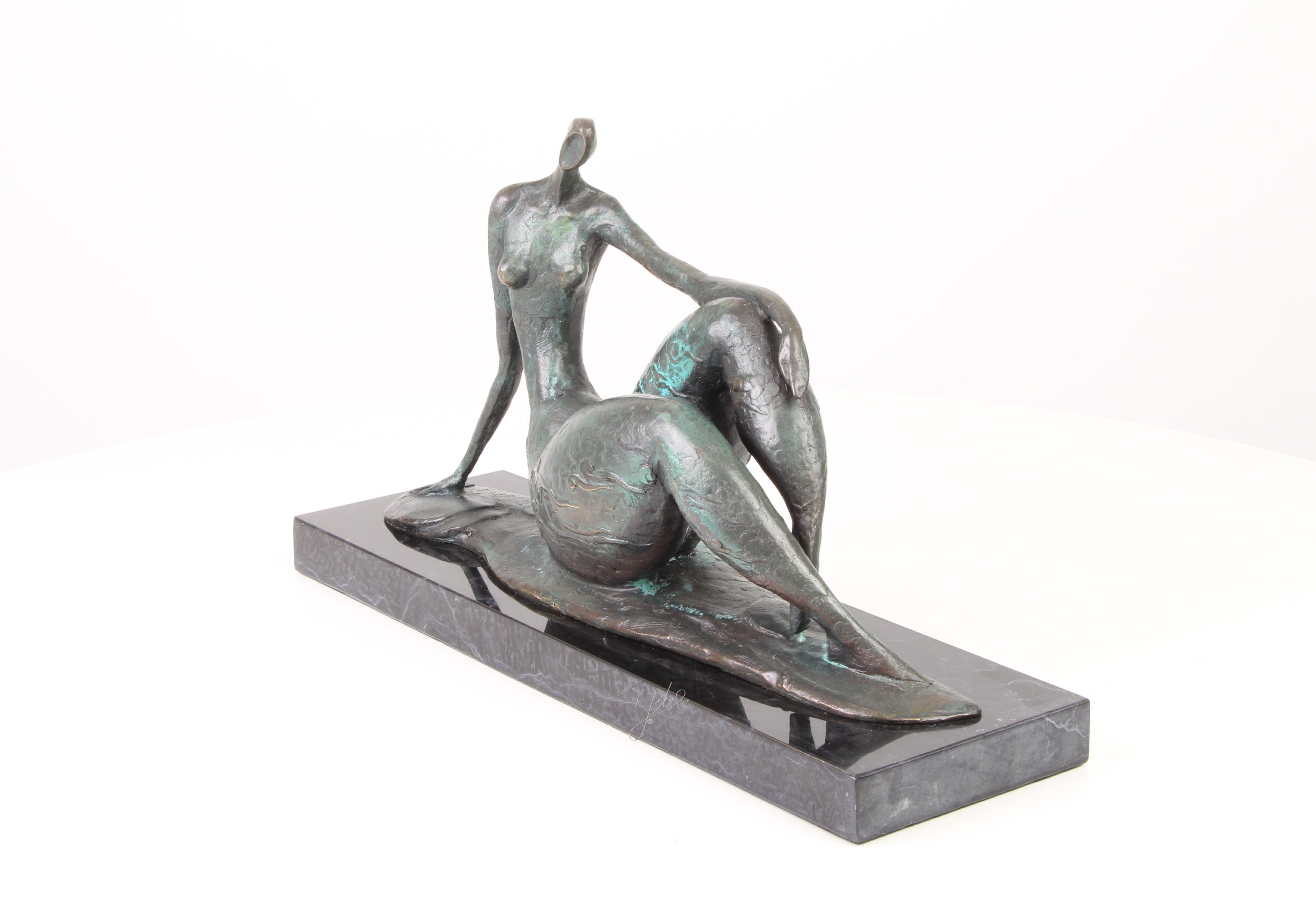 Naakte Vrouw - Bronzen sculptuur - 25 cm