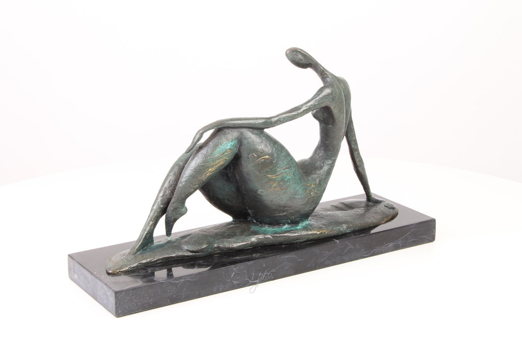 Naakte Vrouw - Bronzen sculptuur - 25 cm
