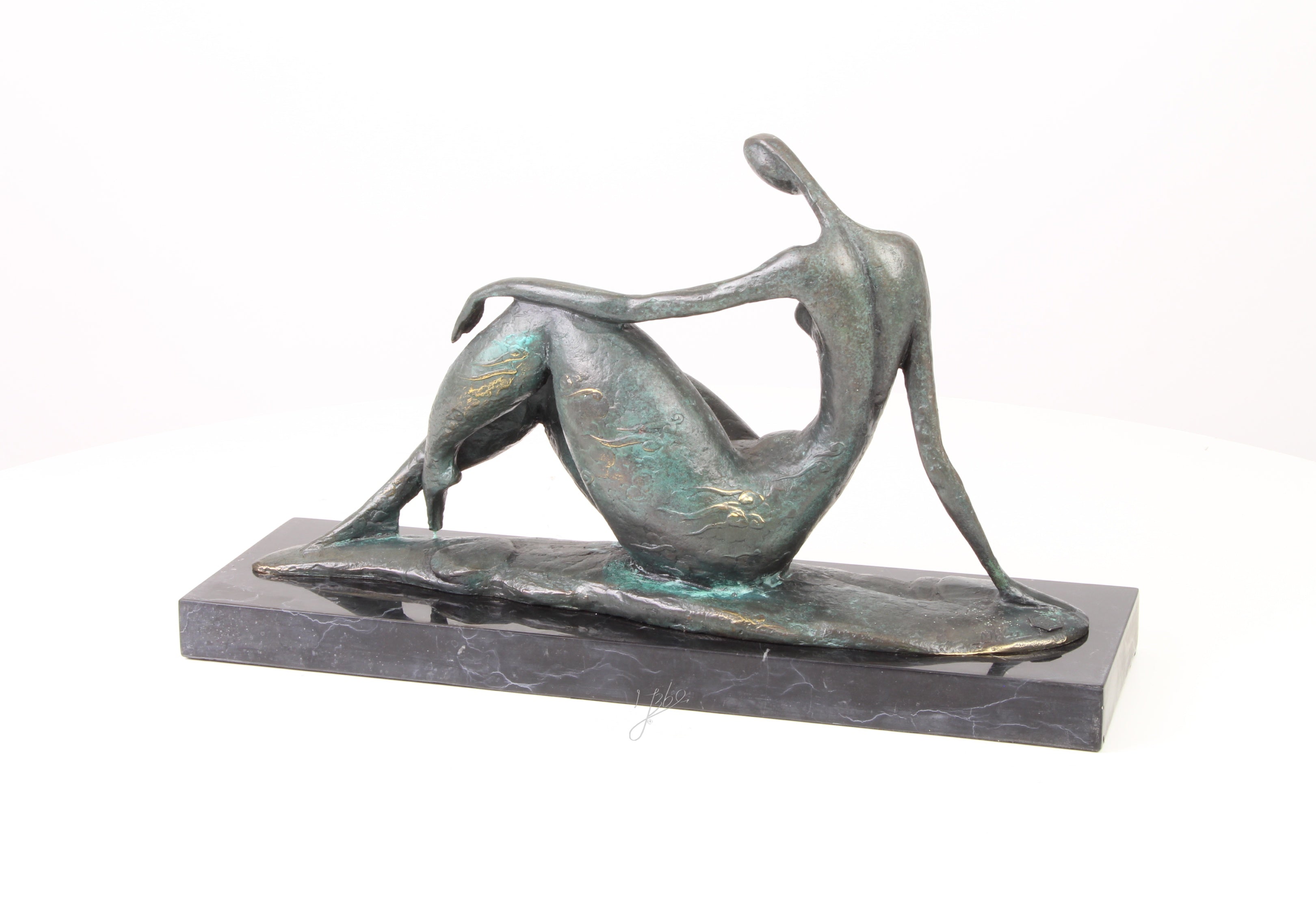 Naakte Vrouw - Bronzen sculptuur - 25 cm