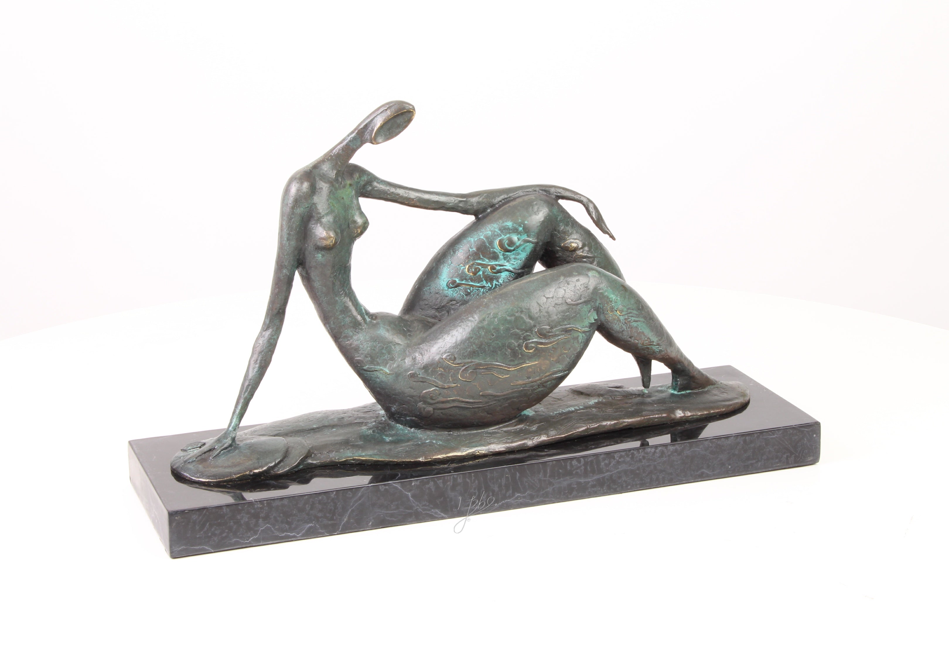 Naakte Vrouw - Bronzen sculptuur - 25 cm
