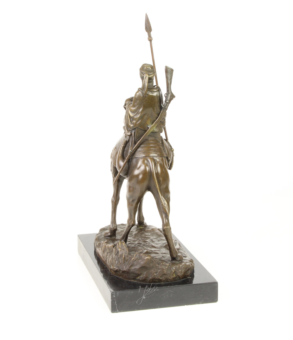 Dromedary with Rider - Bronze sculpture - 32 cm