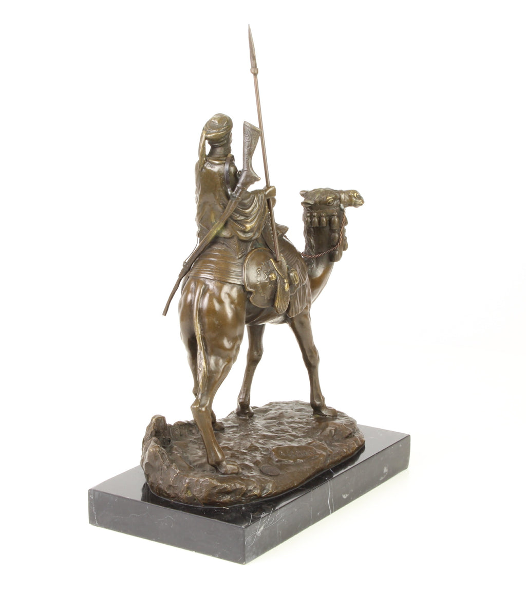 Dromedary with Rider - Bronze sculpture - 32 cm