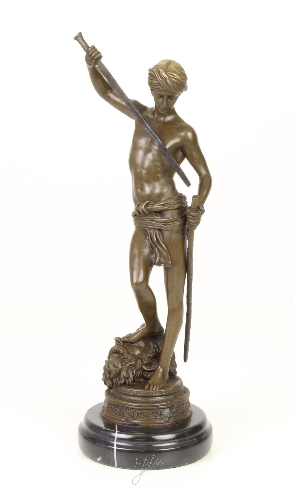 David Over Goliath - Bronze sculpture - 34 cm