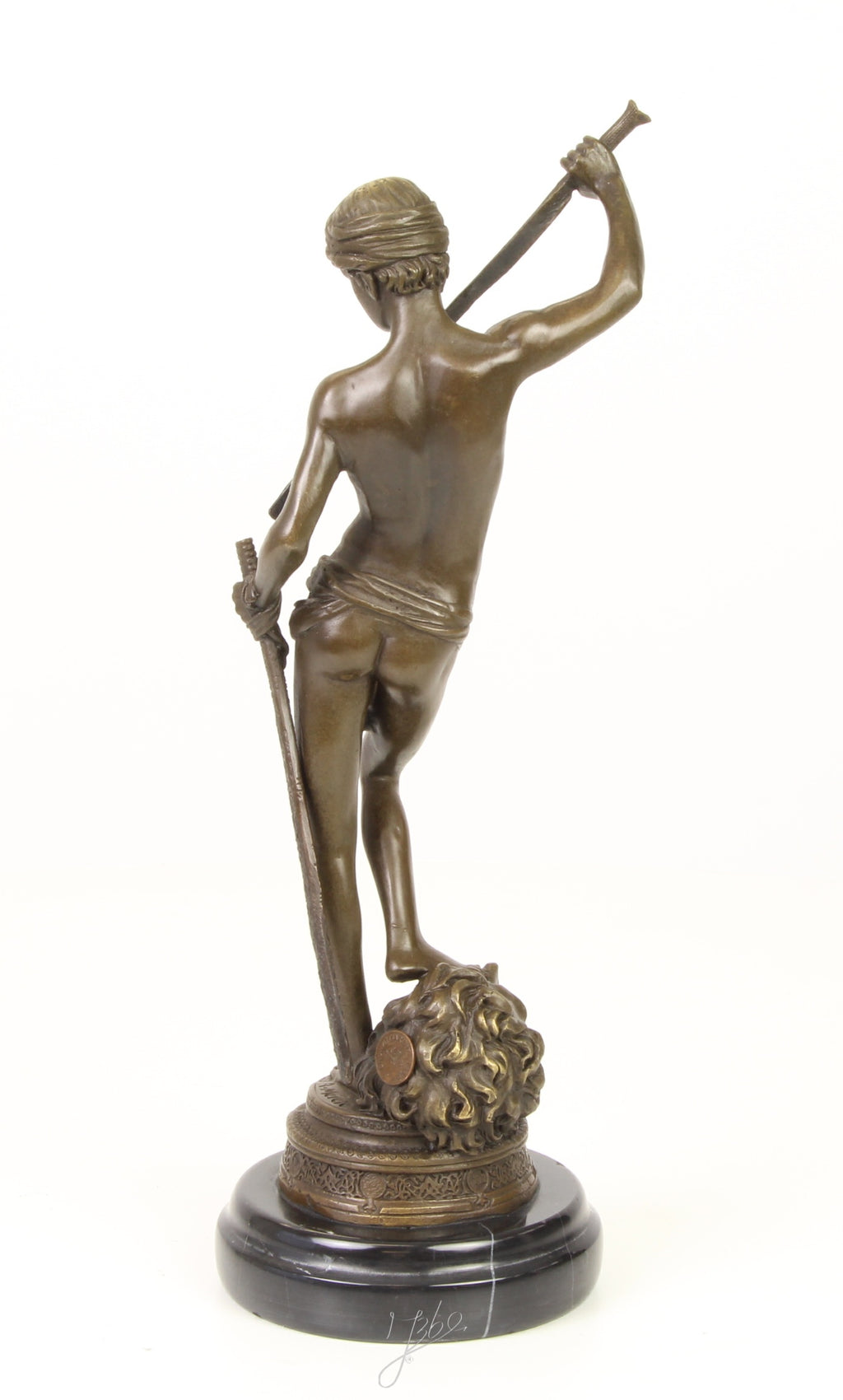 David Over Goliath - Bronze sculpture - 34 cm